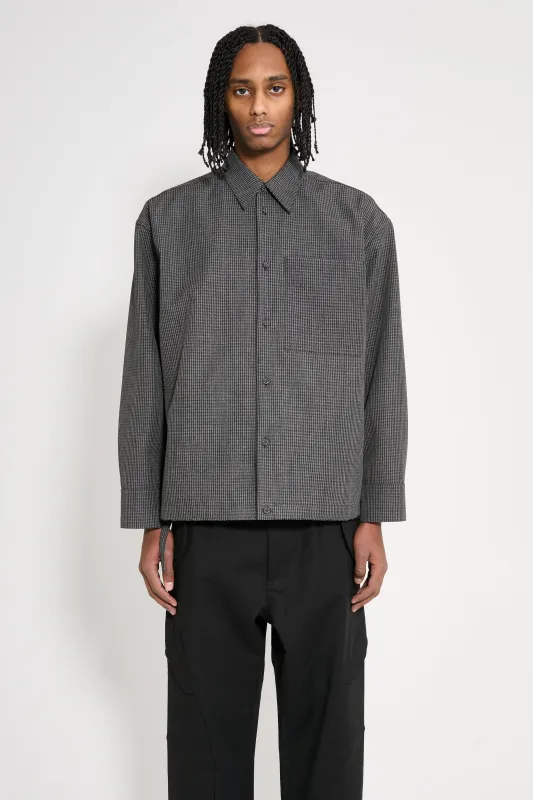 Jil Sander Wool Drawstring Overshirt Grey made by Jil Sander