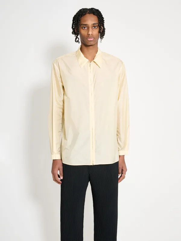 Auralee Light Nylon Zip Shirt Light Yellow sold by Tres Bien