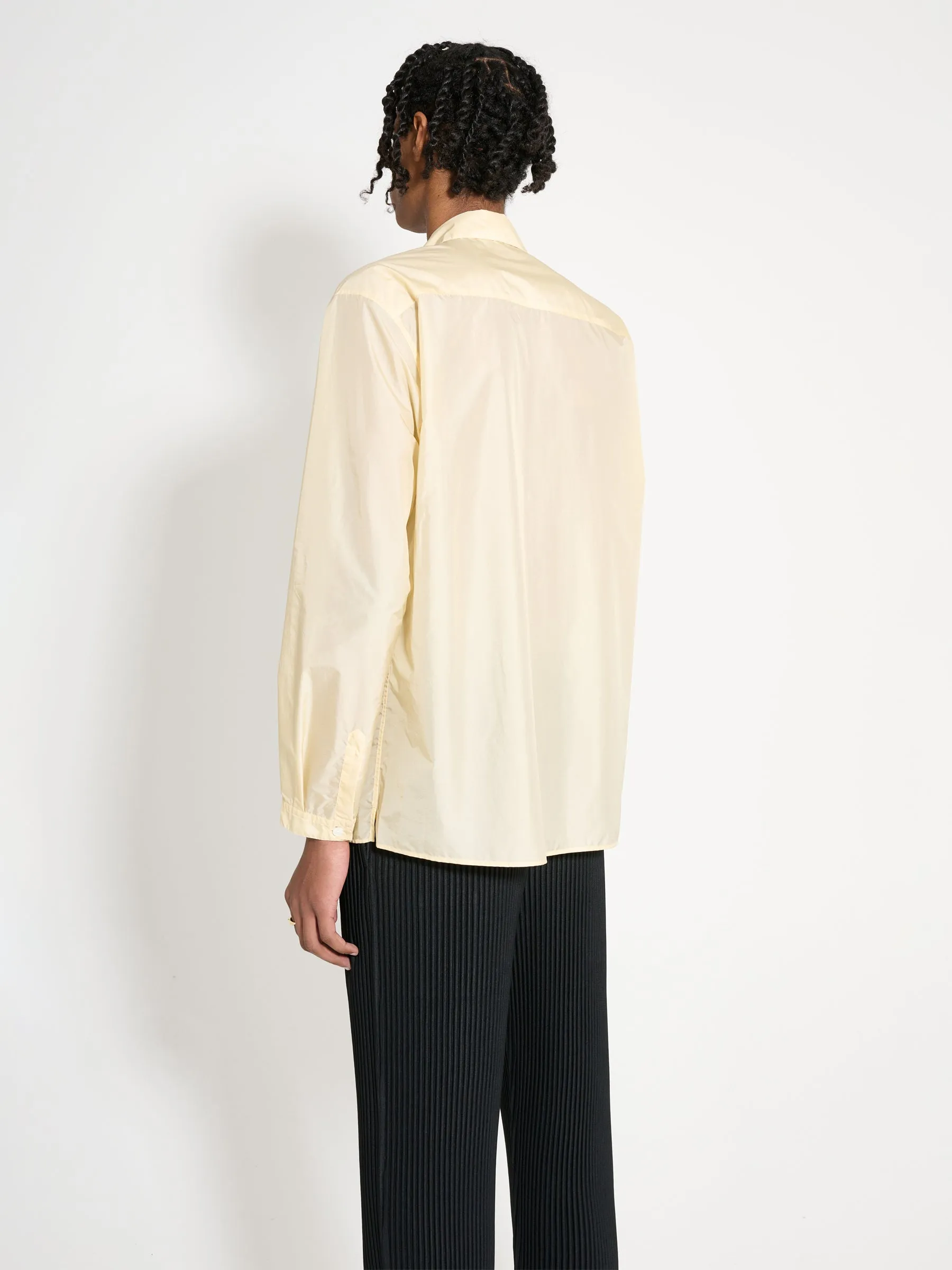 Auralee Light Nylon Zip Shirt Light Yellow sold by Tres Bien product image thumbnail 4