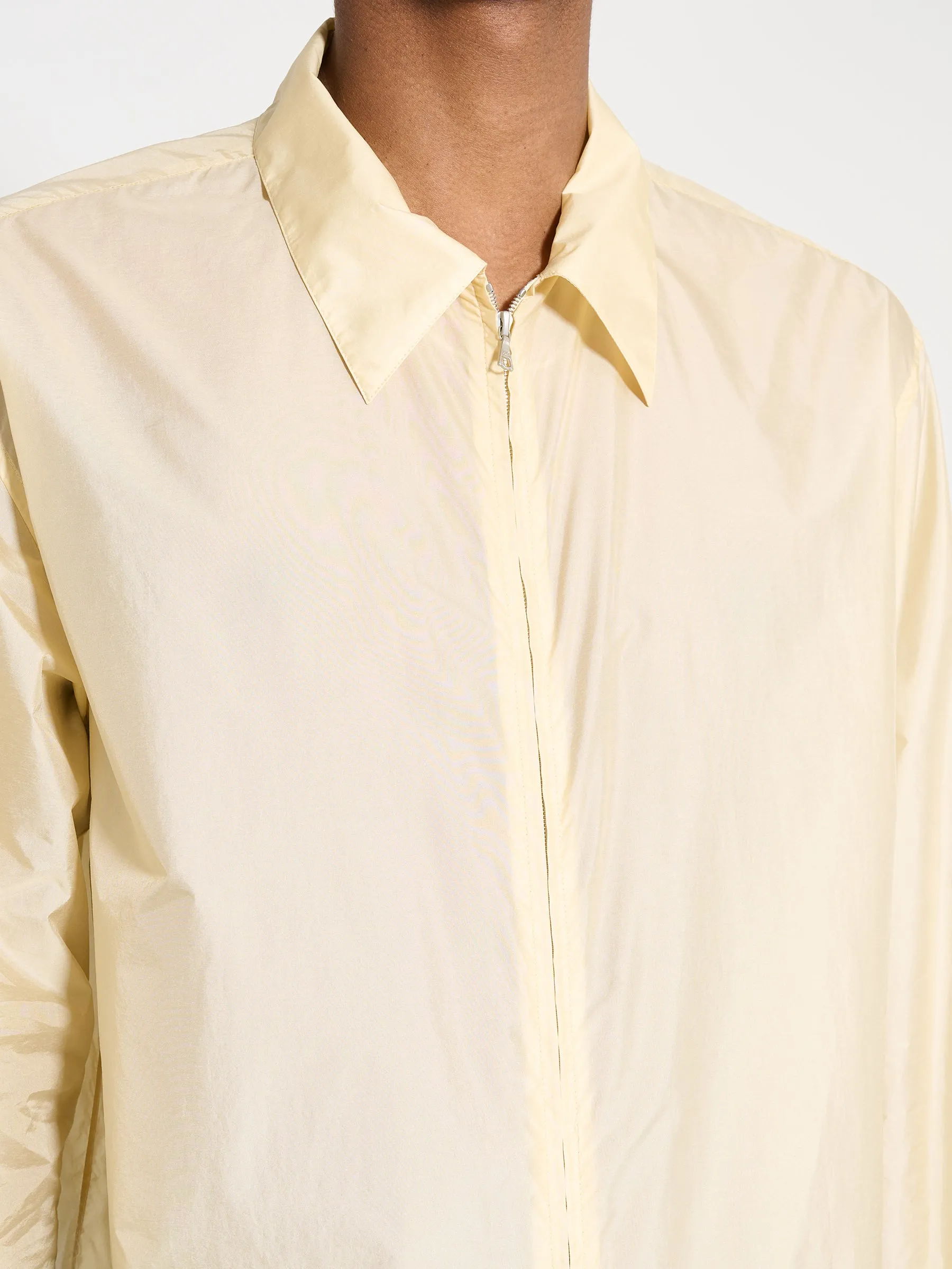 Auralee Light Nylon Zip Shirt Light Yellow sold by Tres Bien product image thumbnail 5