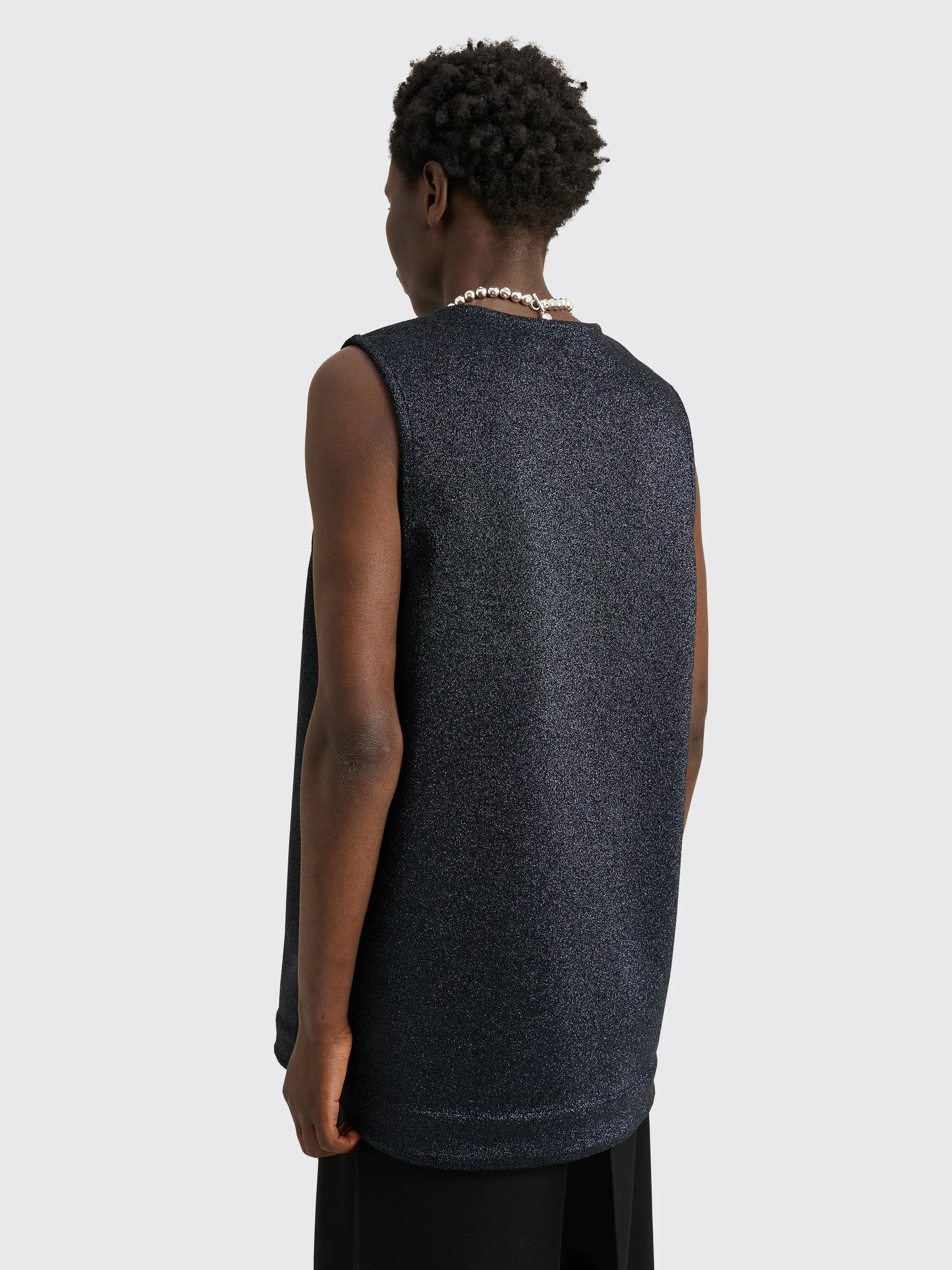 Jil Sander Metallic Tank Top Night Blue sold by Tres Bien product image thumbnail 2