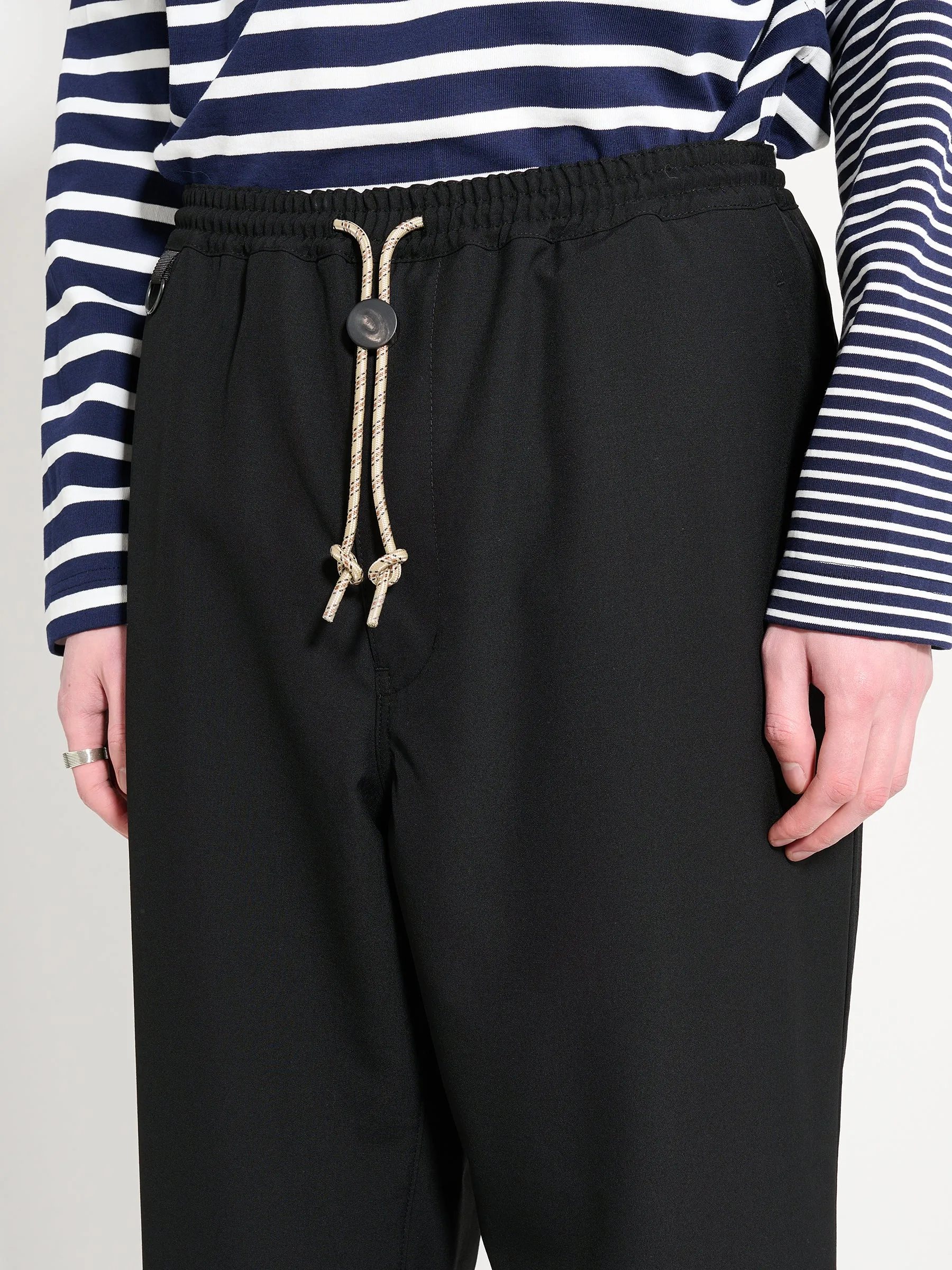 Comme des Garçons Homme Wool Poplin Pants Black sold by Tres Bien product image thumbnail 5