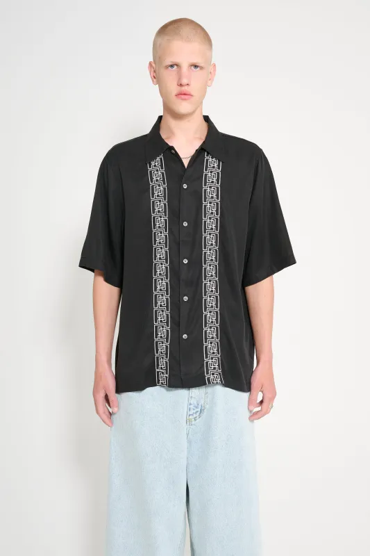 Polar Skate Co. Double P Bowling Shirt Black / White sold by Tres Bien