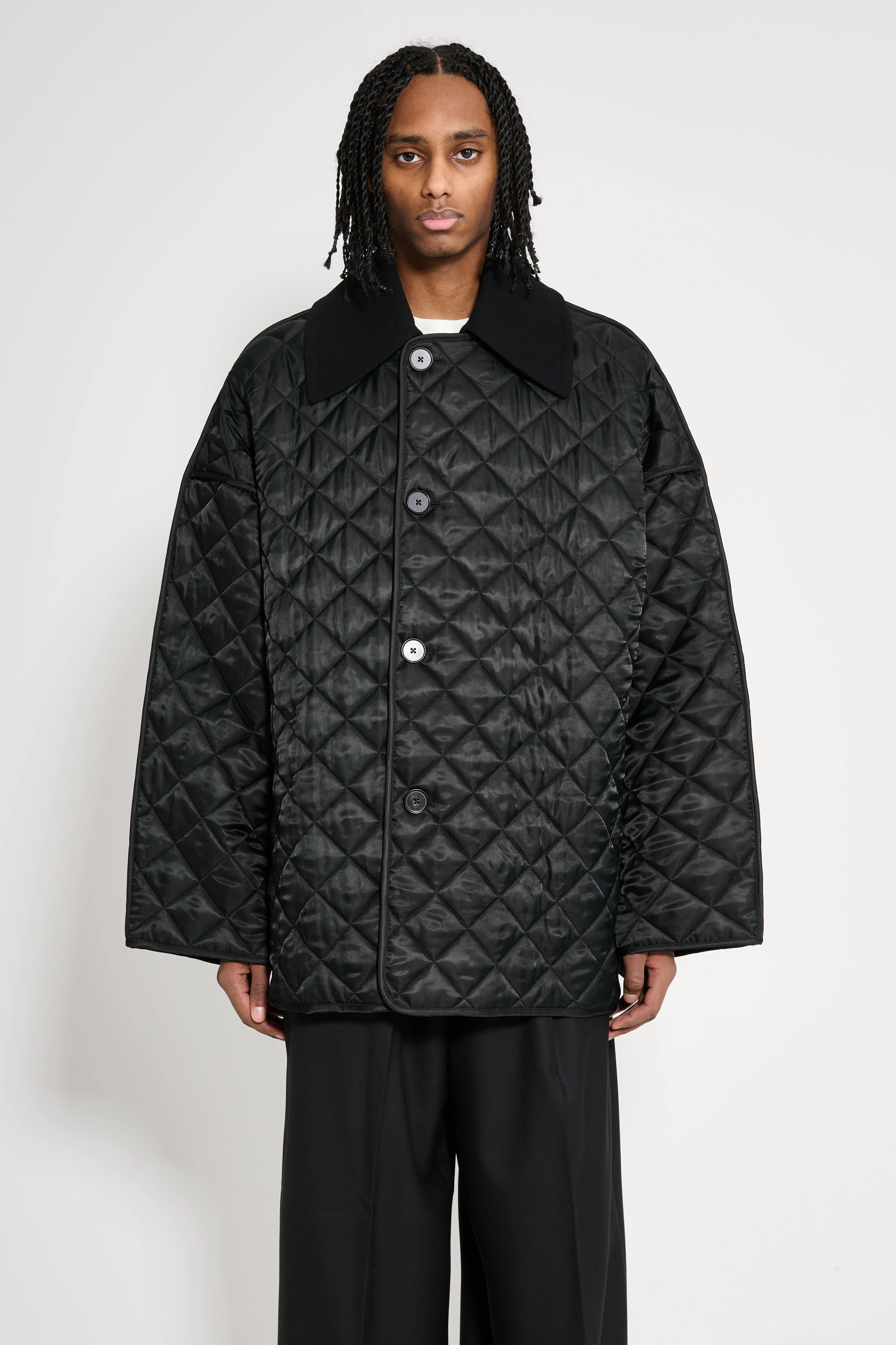 Jil Sander Quilted Jacket Black sold by Tres Bien