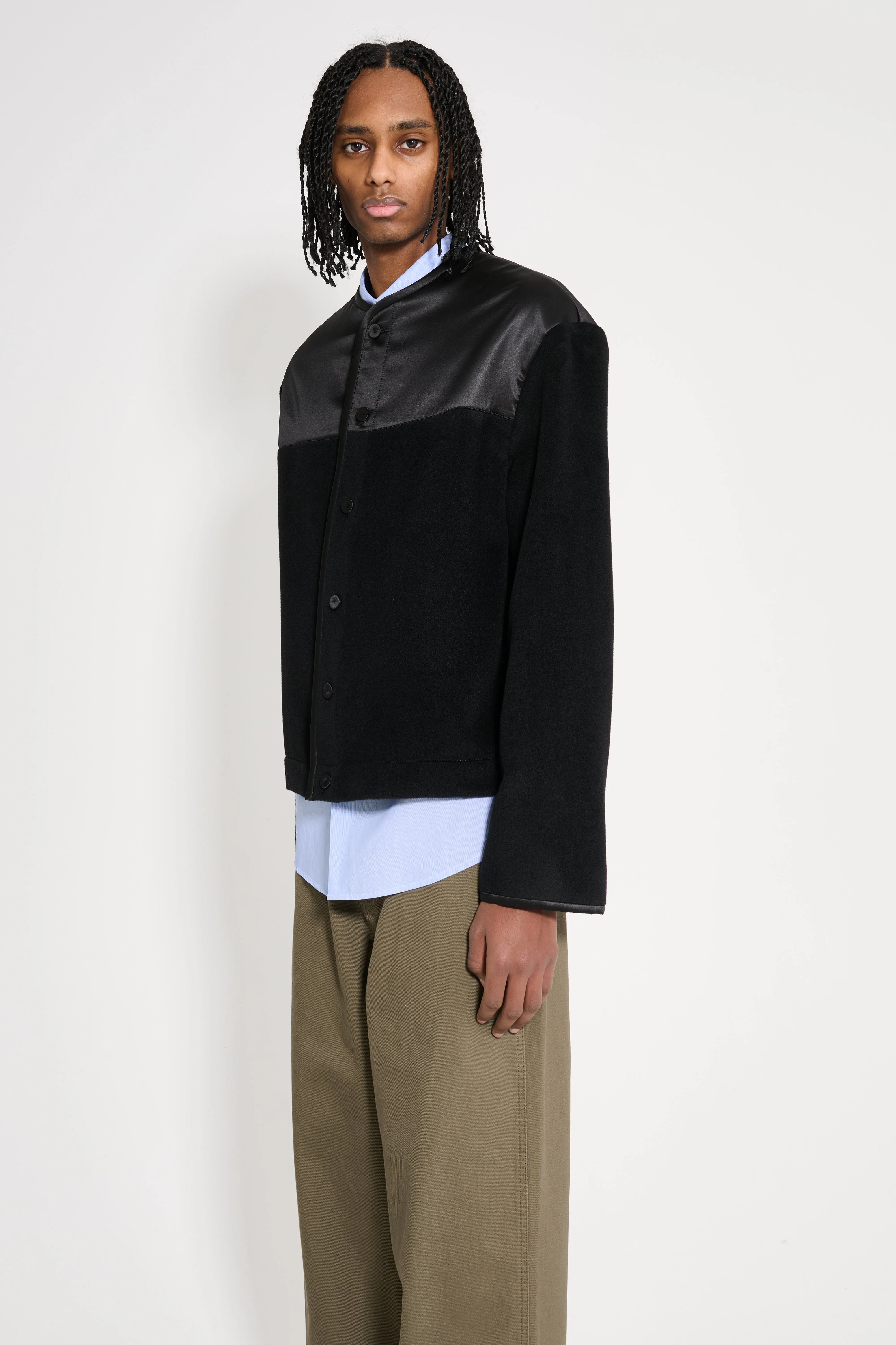 Jil Sander+ Panelled Fleece Jacket Black sold by Tres Bien product image thumbnail 2