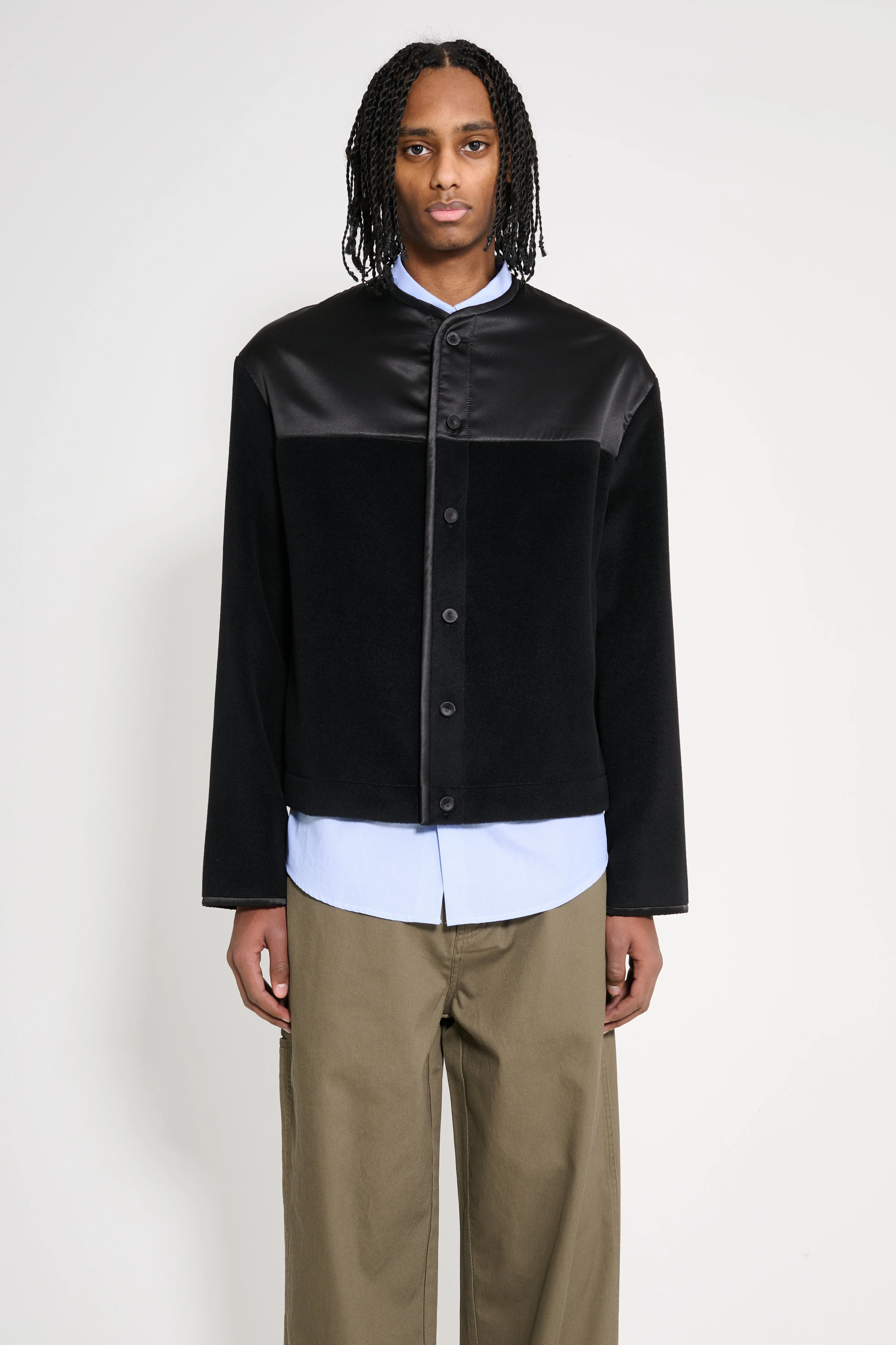 Jil Sander+ Panelled Fleece Jacket Black sold by Tres Bien