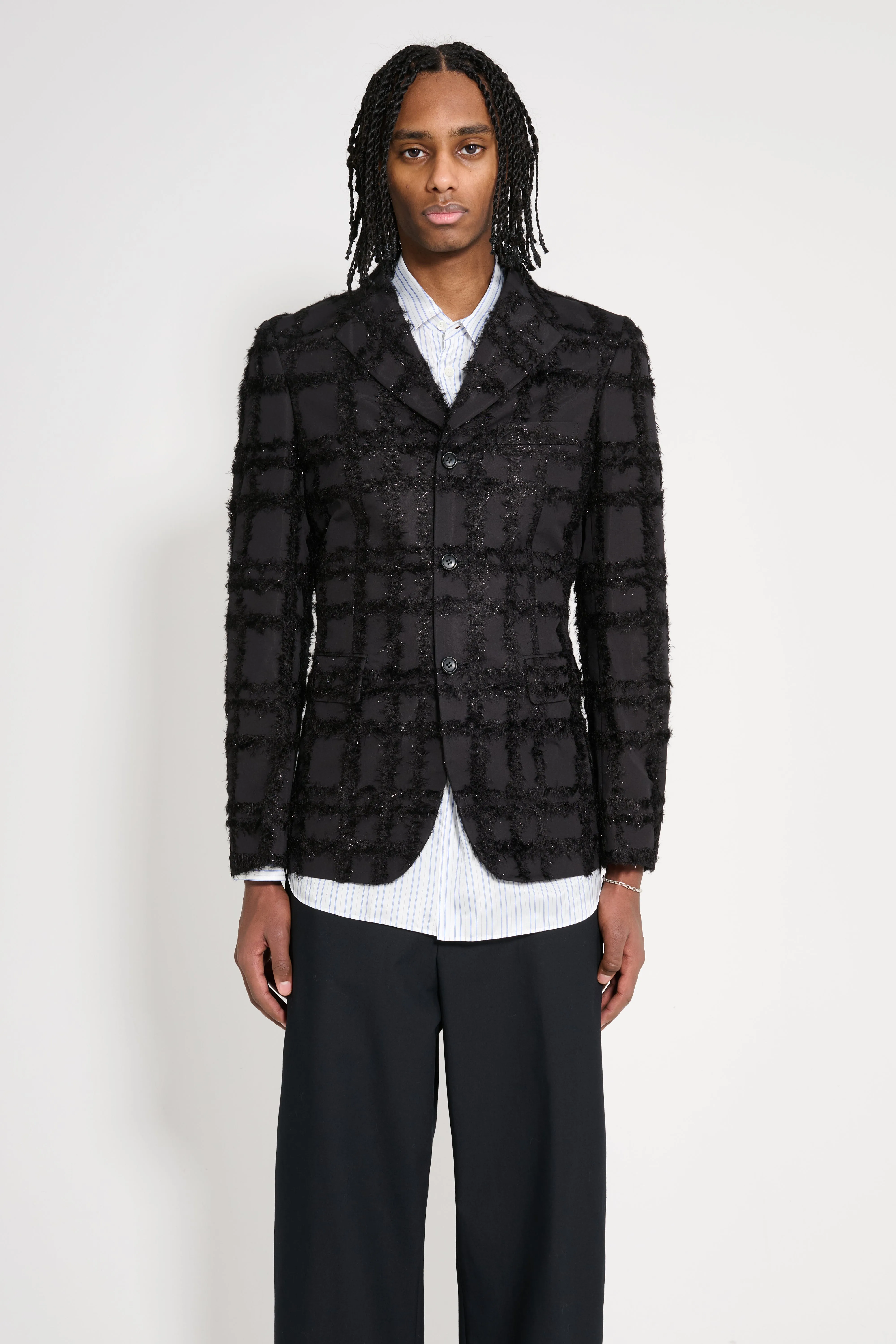 Comme des Garçons Homme Plus Fil-Coupé Effect Blazer Black sold by Tres Bien product image thumbnail 2
