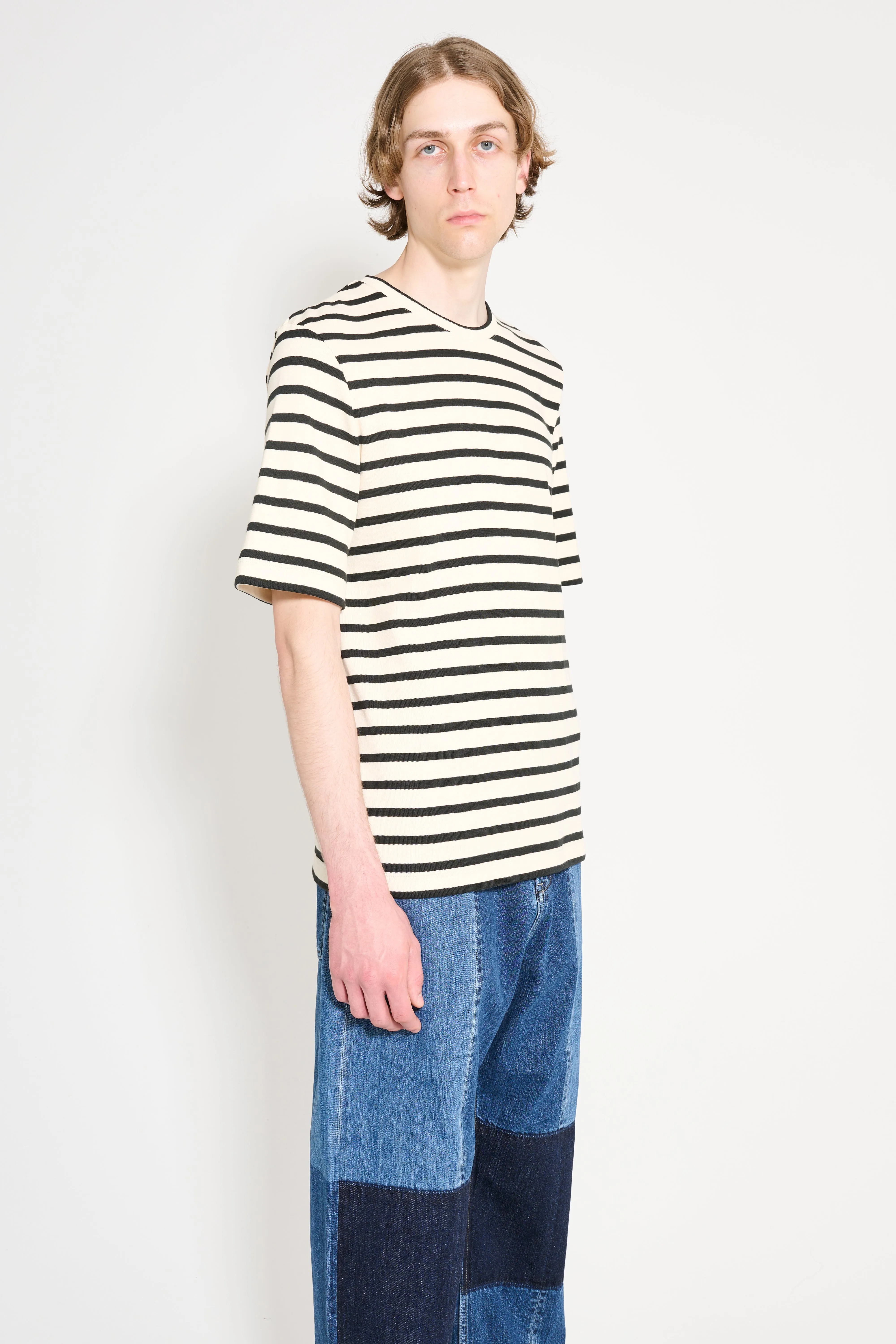 Jil Sander+ Crew-Neck T-shirt Black Stripes sold by Tres Bien product image thumbnail 3