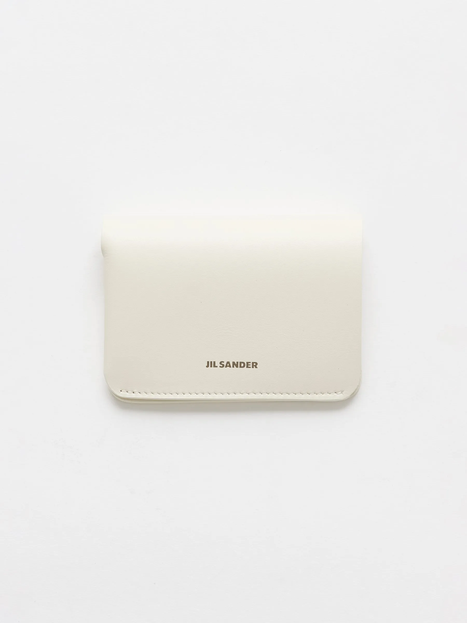 Jil Sander Double Card Wallet Eggshell sold by Tres Bien