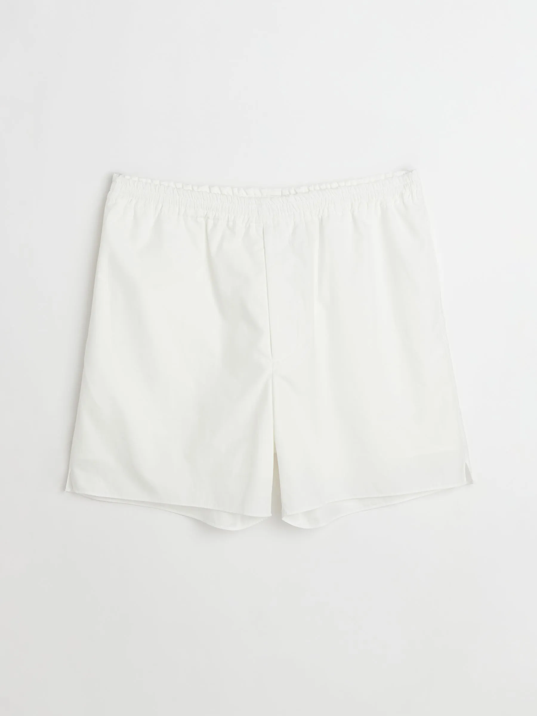 Auralee High Count Finx Ox Shorts White sold by Tres Bien