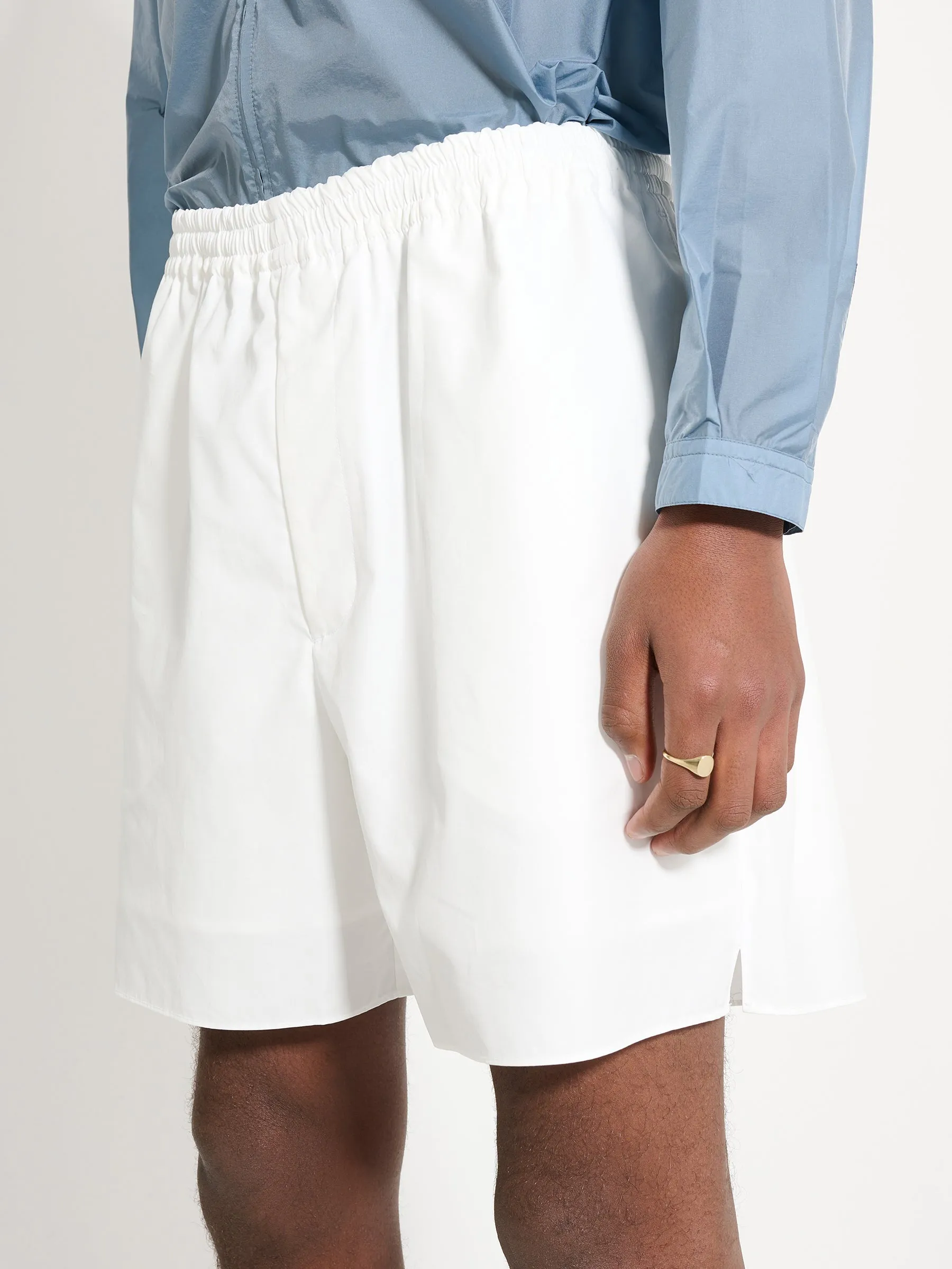Auralee High Count Finx Ox Shorts White sold by Tres Bien product image thumbnail 2