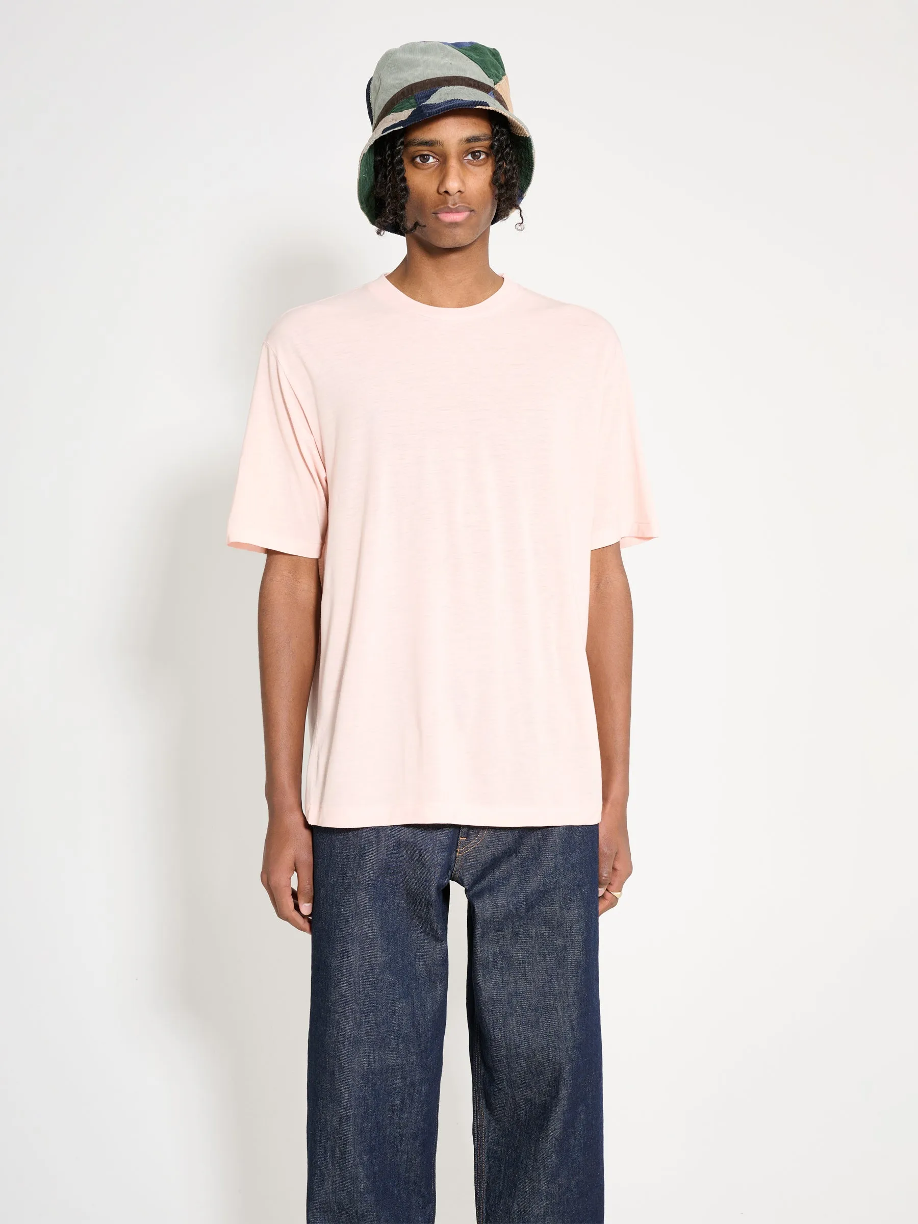 Auralee Super Soft Wool Jersey Tee Light Pink sold by Tres Bien