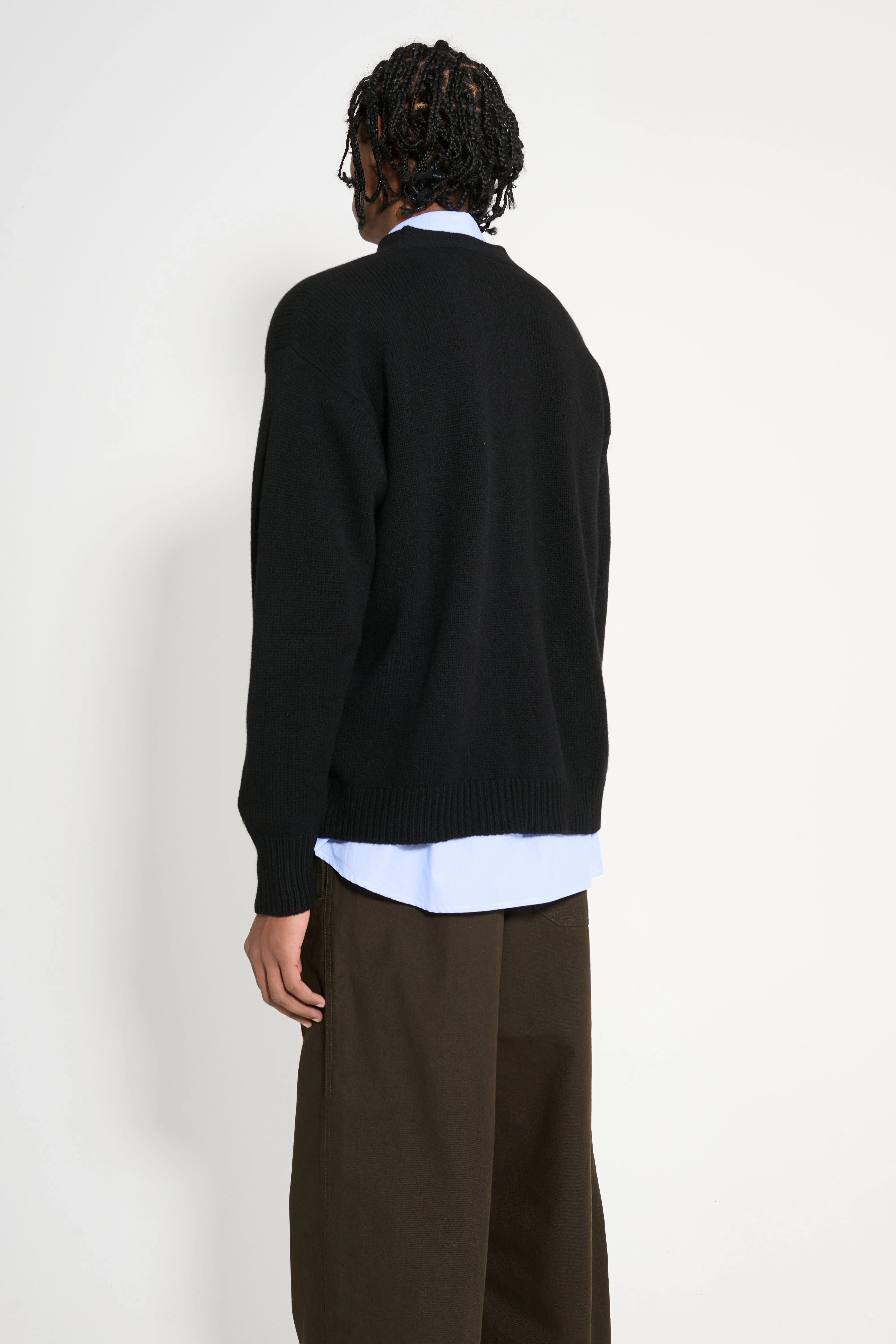 Margaret Howell Boxy Cardigan Geelong Black sold by Tres Bien product image thumbnail 4