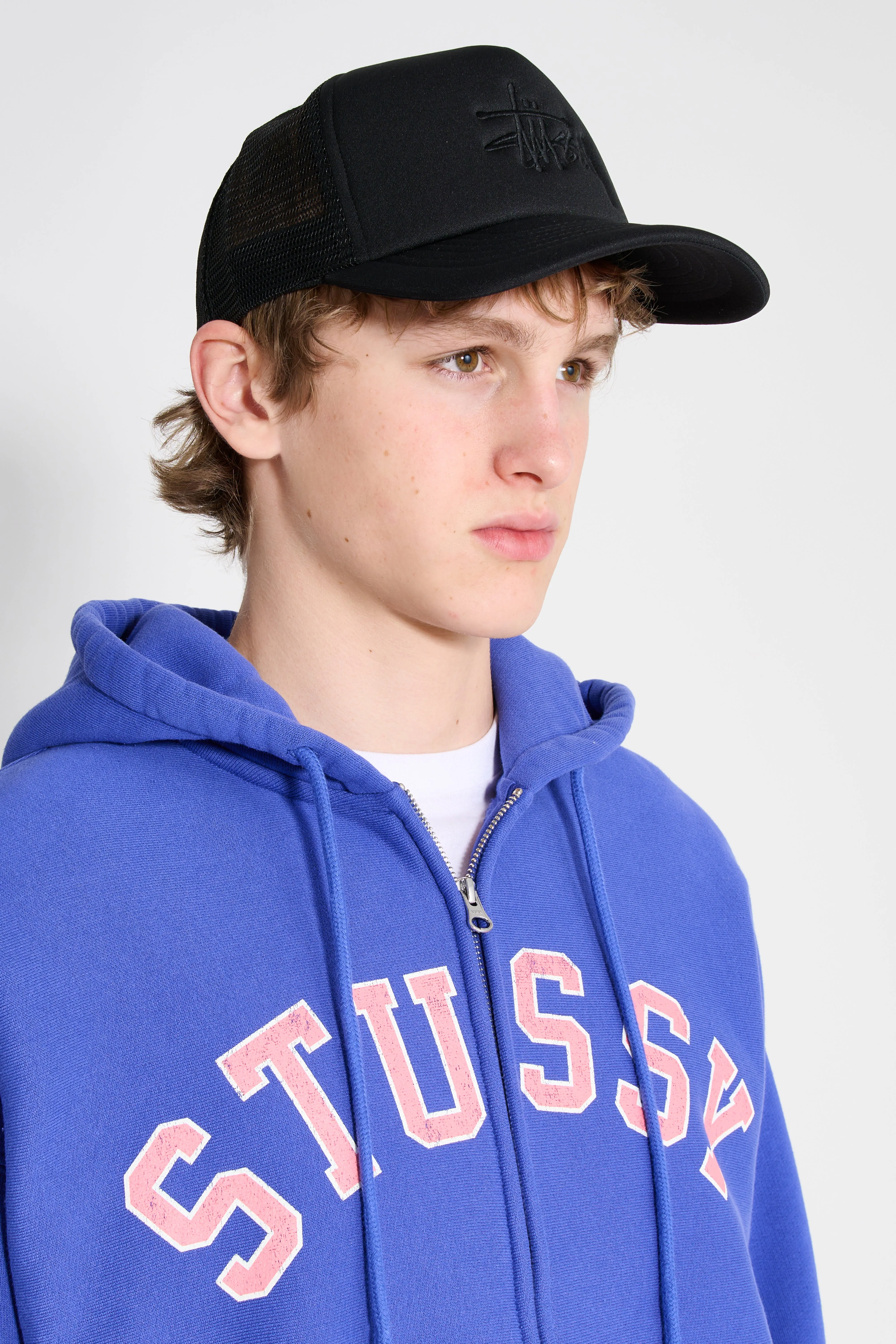 Stüssy Big Basic Trucker Cap Shadow Black sold by Tres Bien product image thumbnail 2