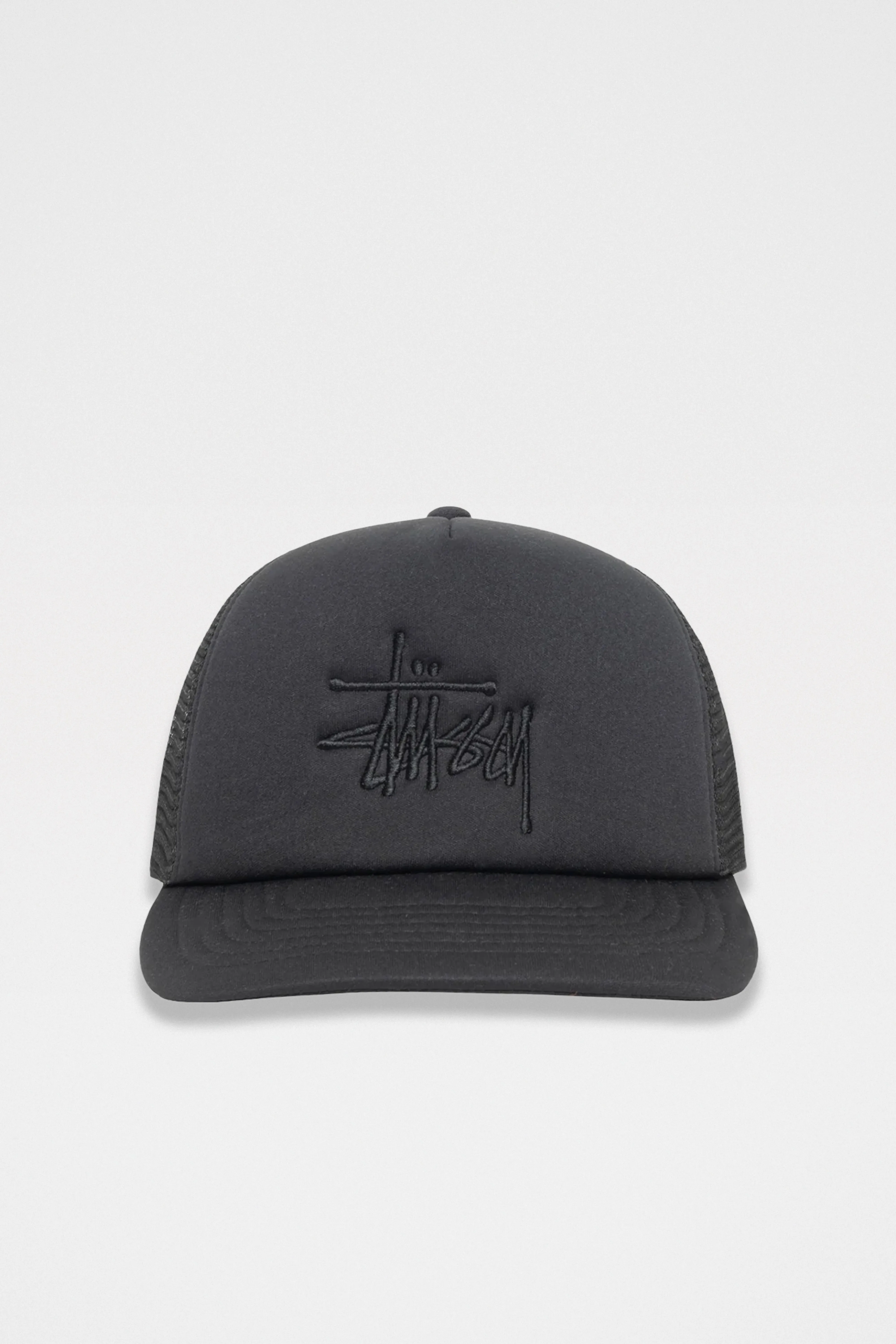 Stüssy Big Basic Trucker Cap Shadow Black sold by Tres Bien