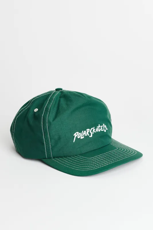 Polar Skate Co. Surf Logo Earl Cap Dark Green made by Polar Skate