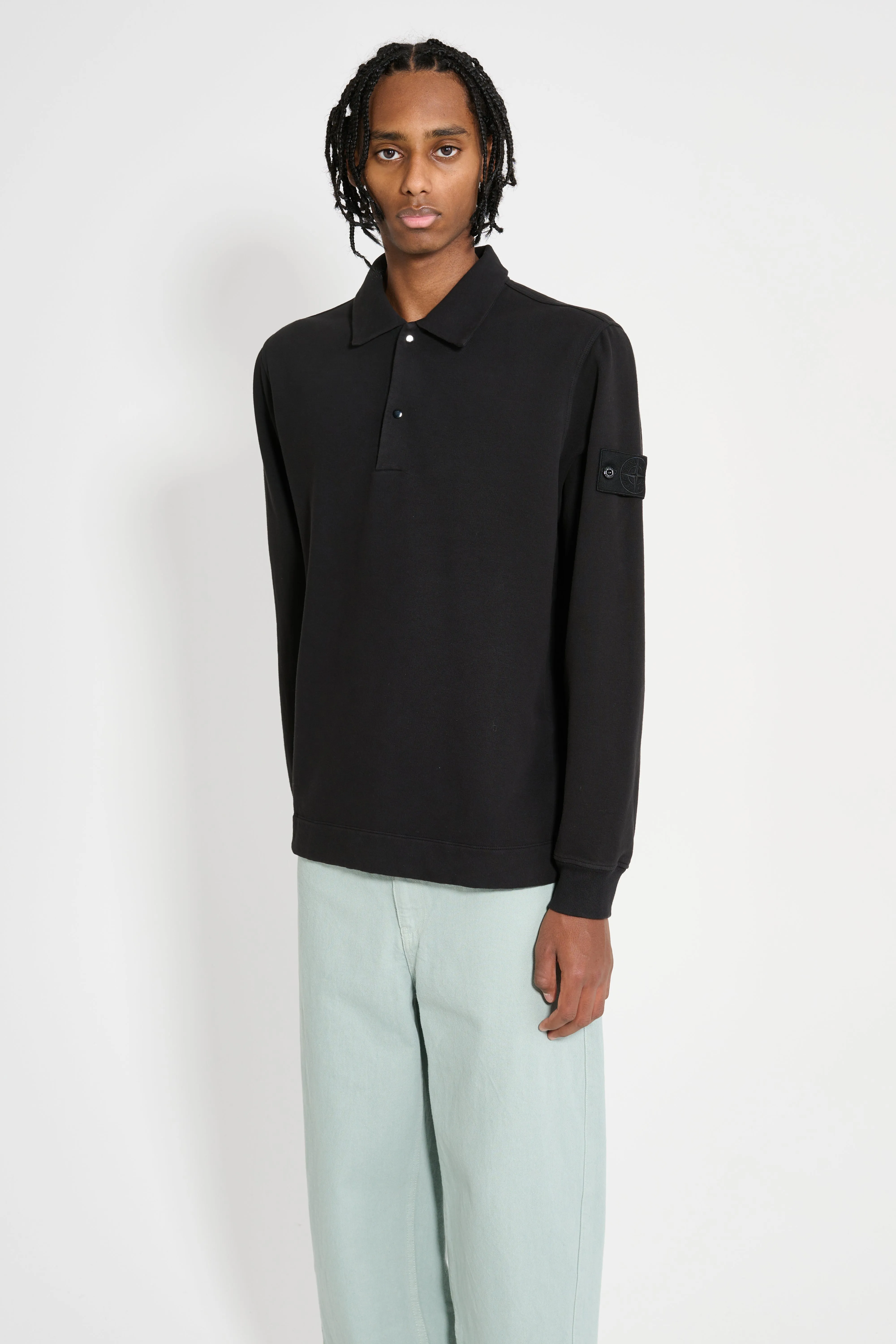 Stone Island Ghost Polo Sweatshirt Black sold by Tres Bien product image thumbnail 2
