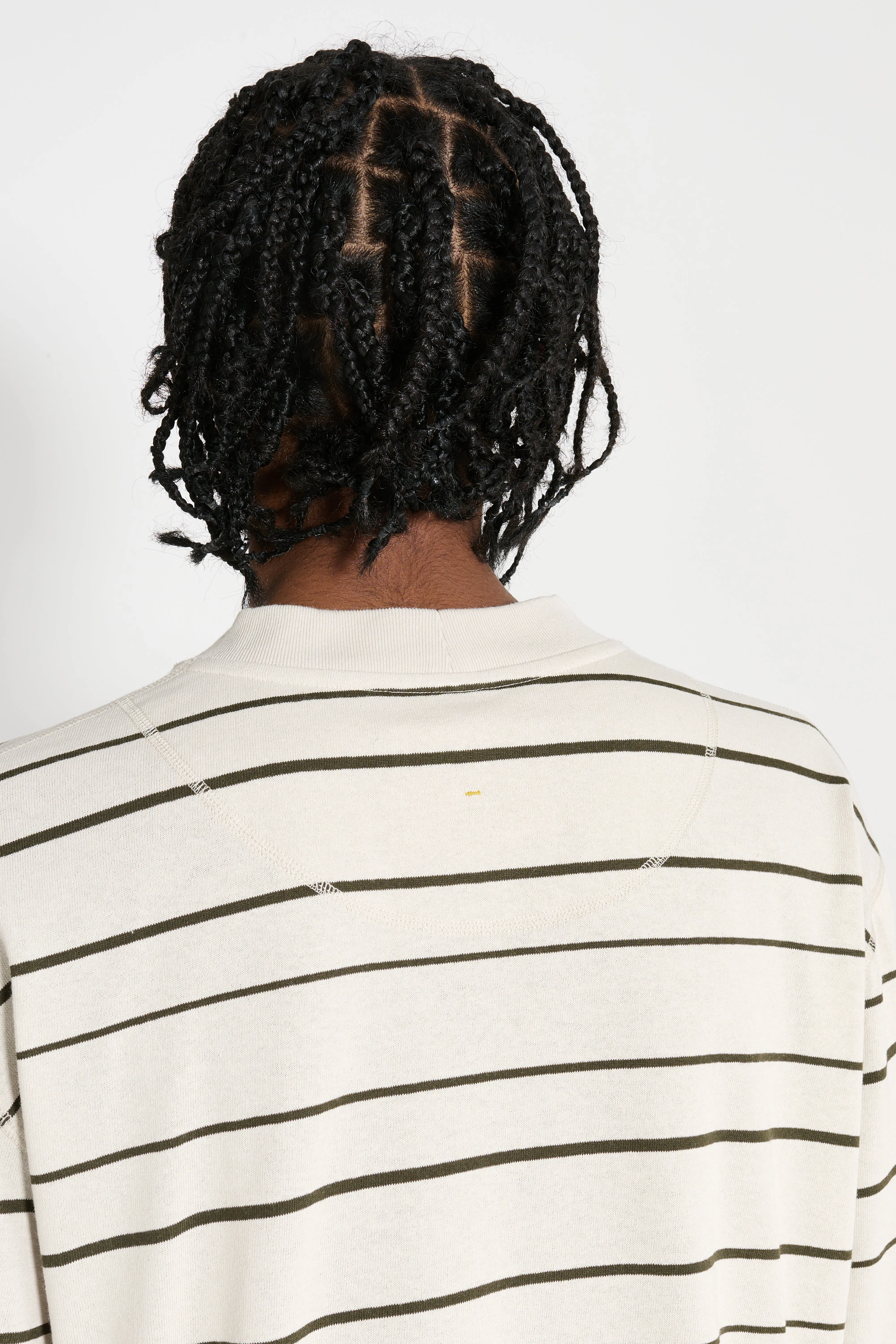 Margaret Howell MHL Wide Crew Matelot Shadow Stripe Jersey Chalk / Assam sold by Tres Bien product image thumbnail 5