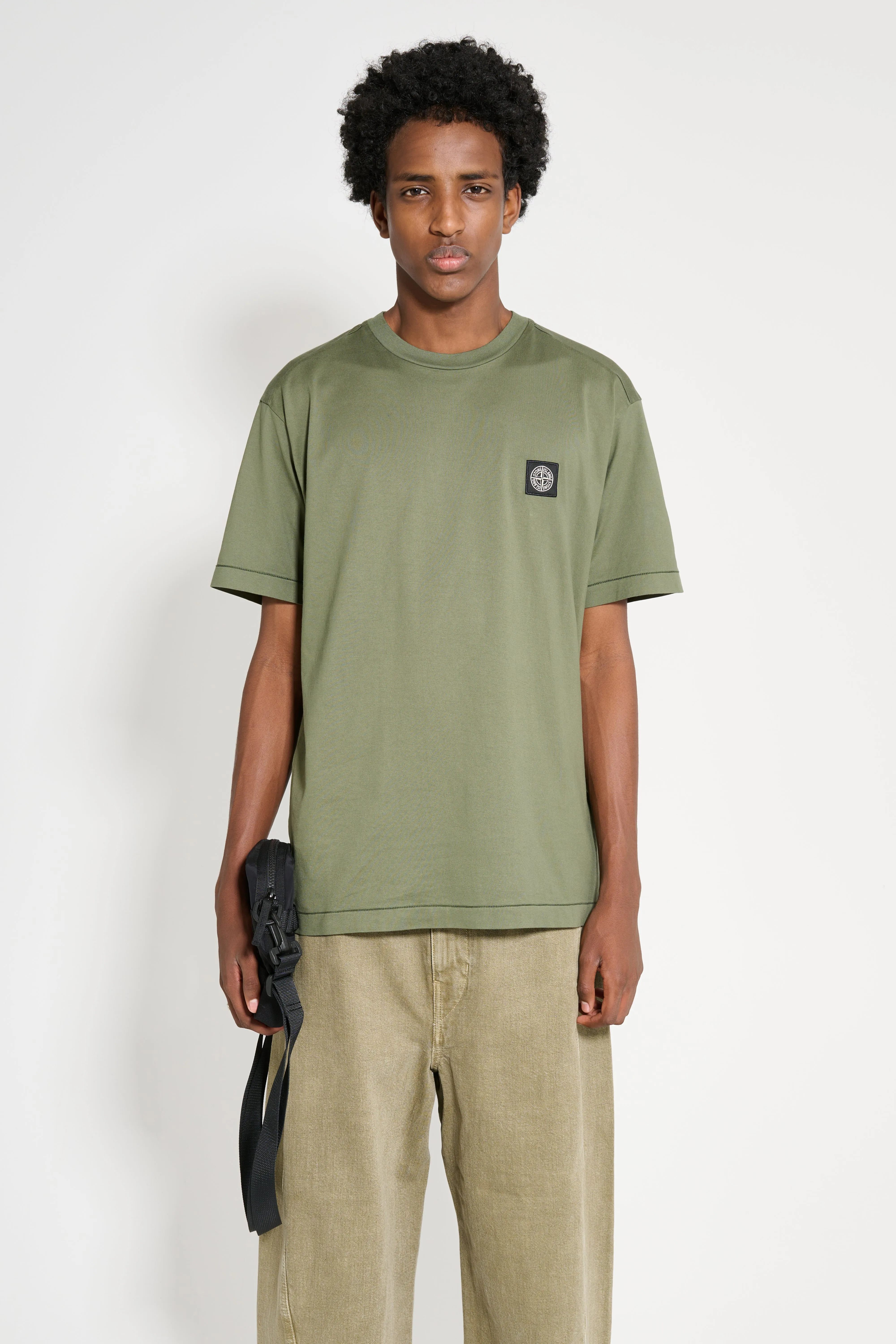 Stone Island Compass Patch Logo T-shirt Musk sold by Tres Bien