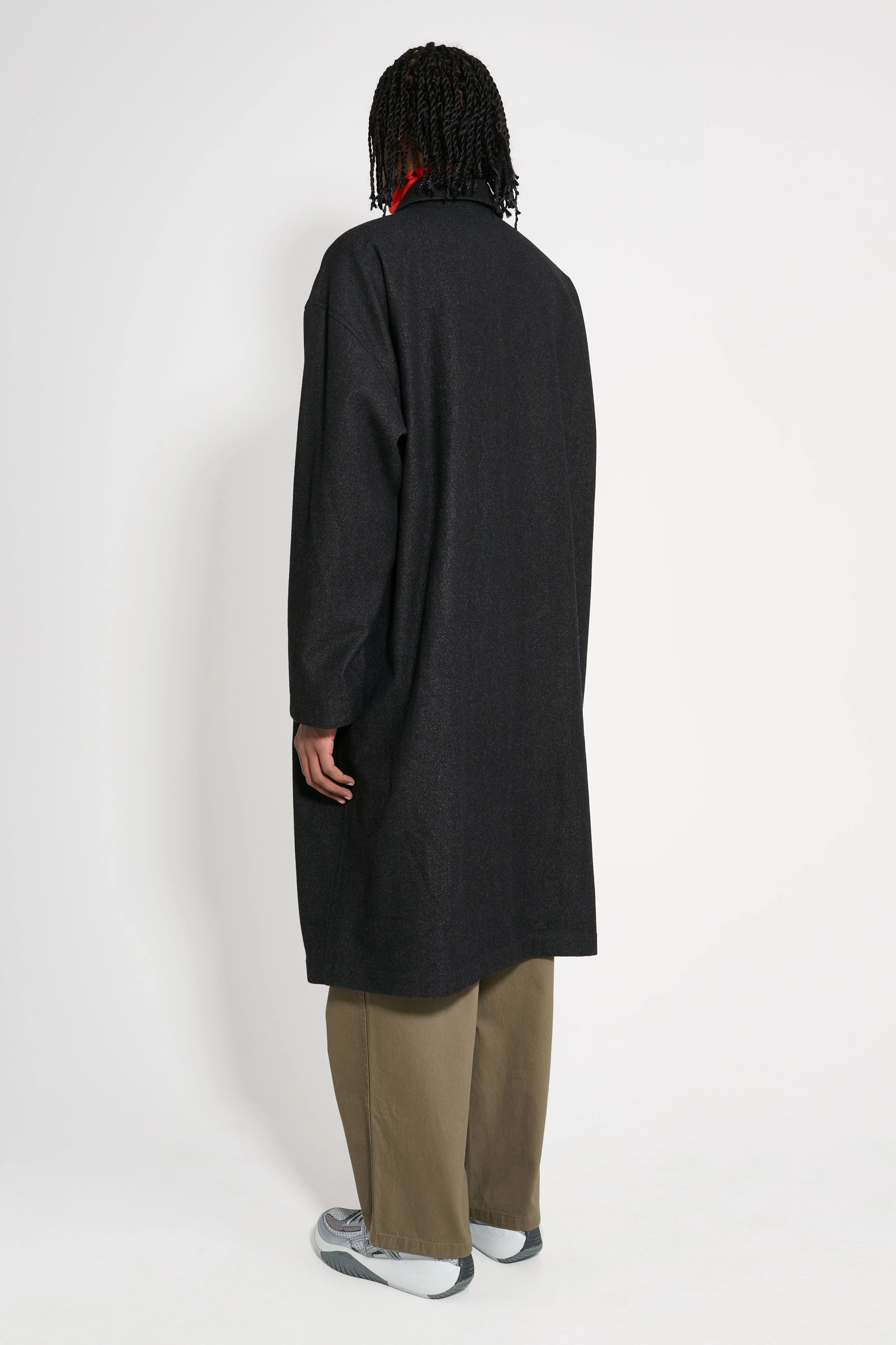 Lemaire Boxy Overcoat Black / Grey Melange sold by Tres Bien product image thumbnail 4