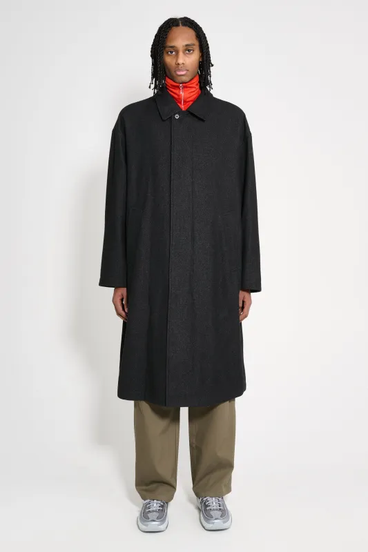 Lemaire Boxy Overcoat Black / Grey Melange made by Lemaire