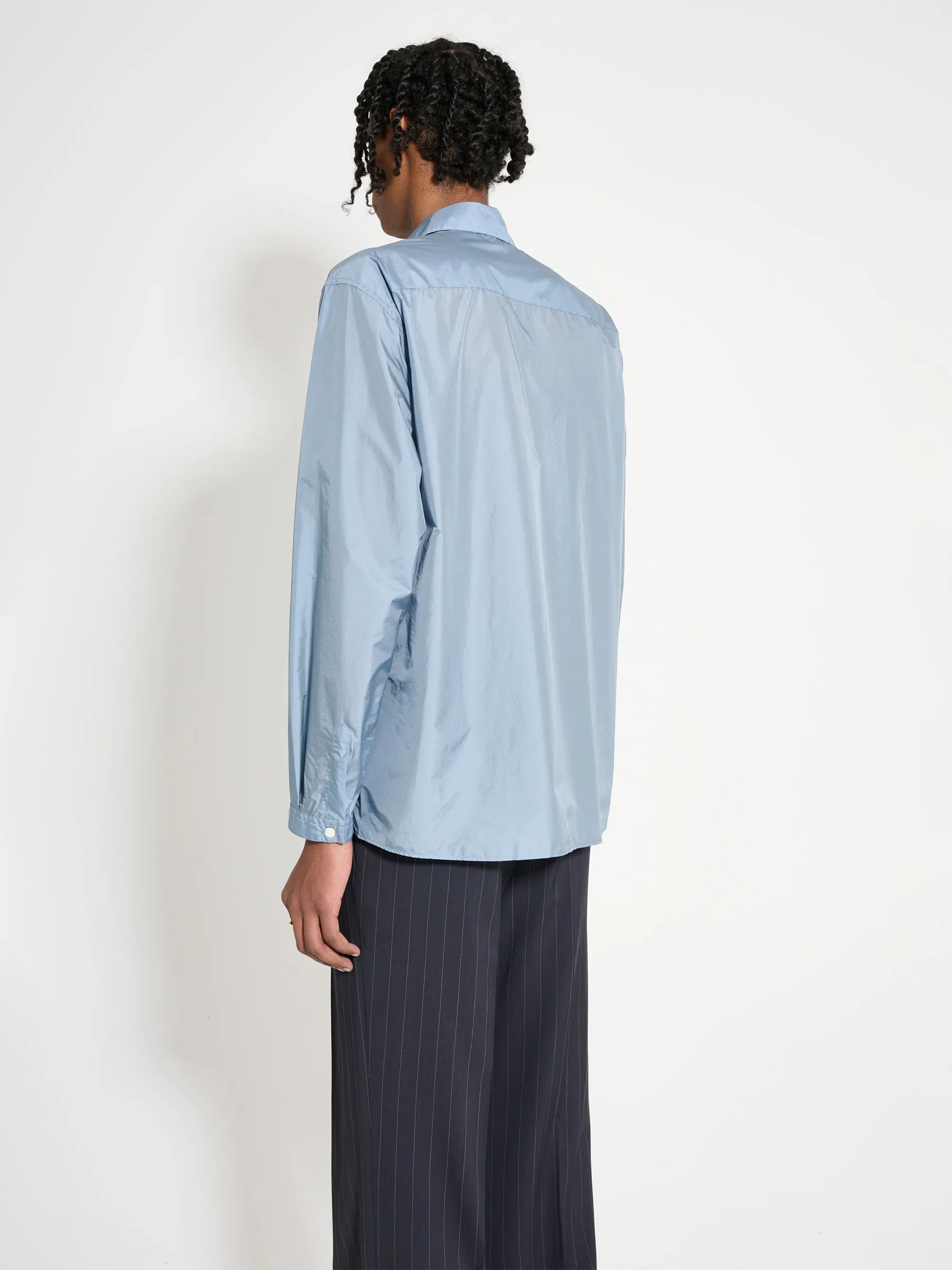 Auralee Light Nylon Zip Shirt Blue Grey sold by Tres Bien product image thumbnail 4