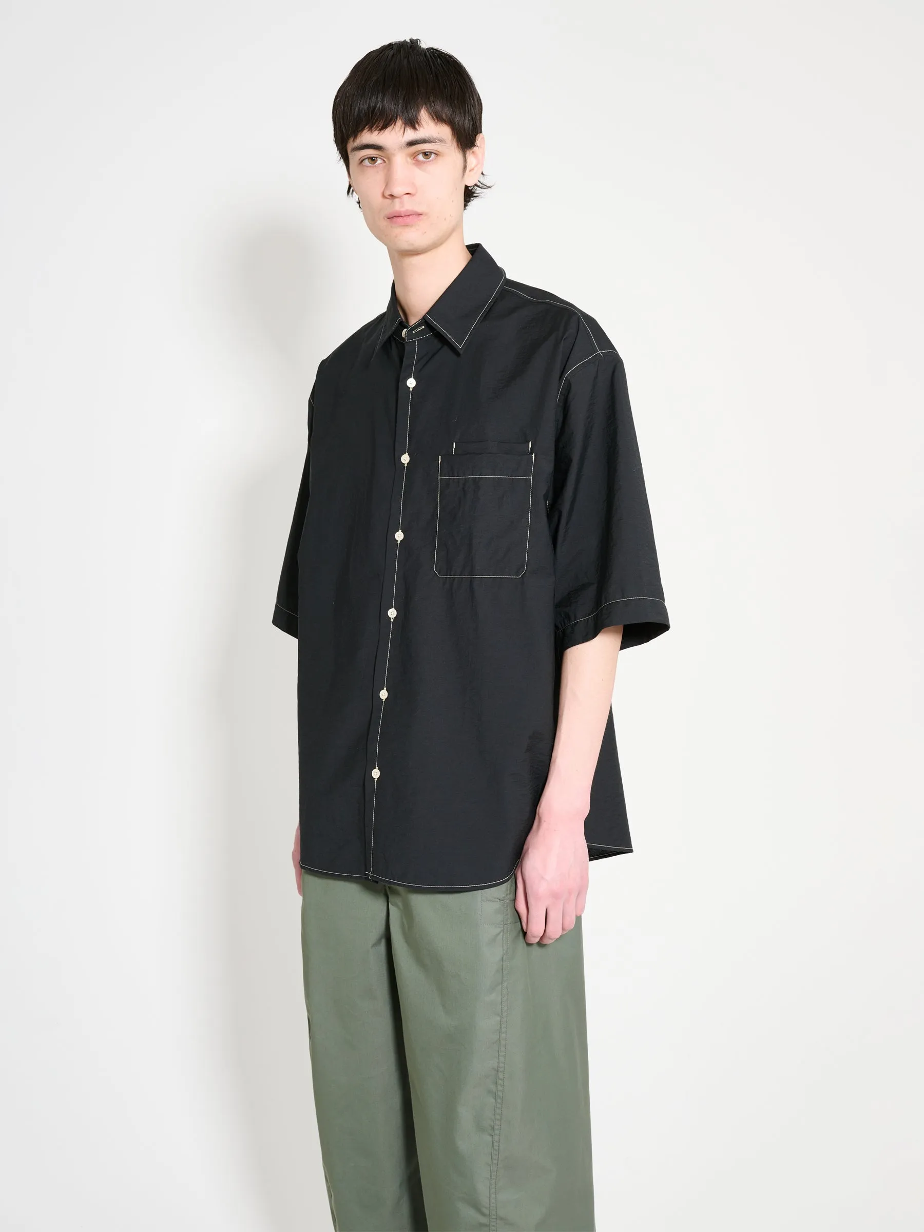 Lemaire Double Pocket Short Sleeve Shirt Black sold by Tres Bien product image thumbnail 2