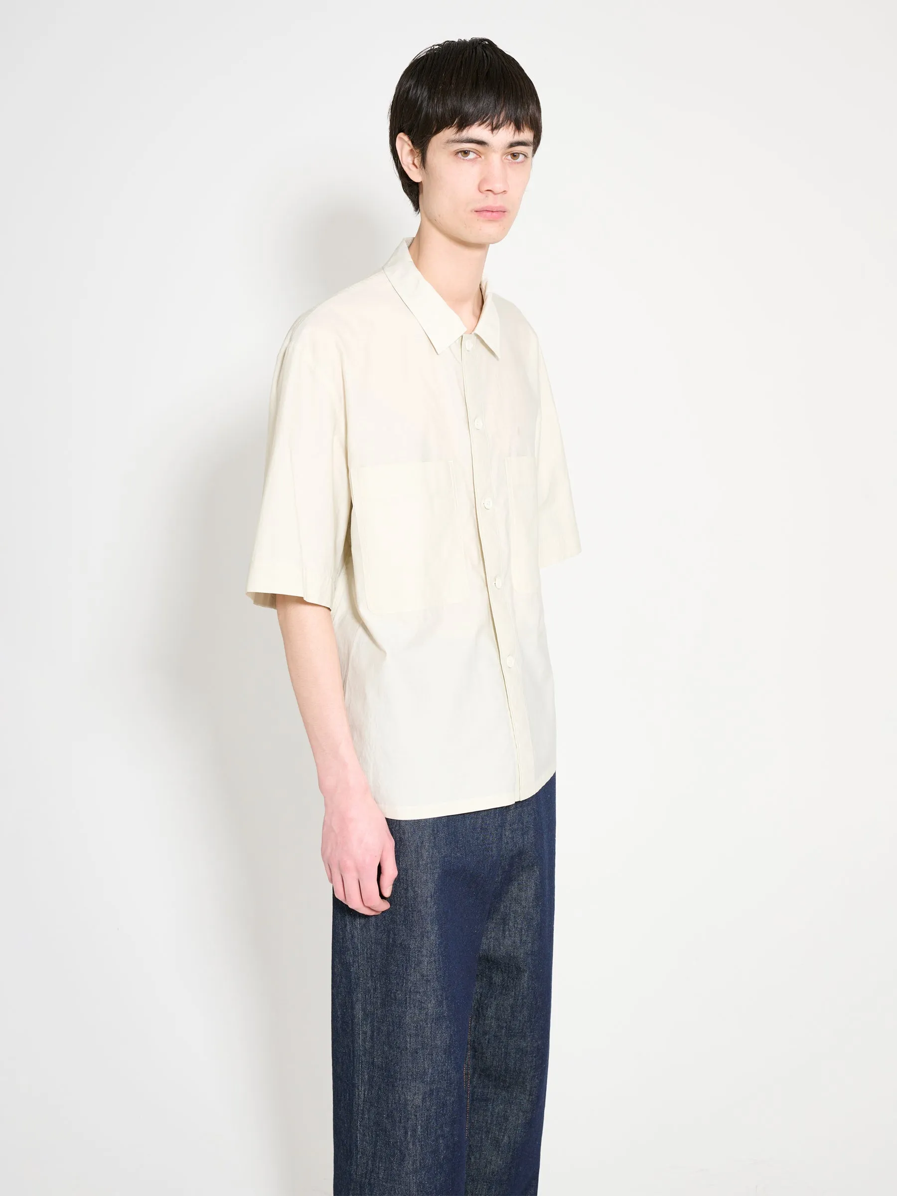 Lemaire Short Sleeve Pyjama Shirt Pale Mastic sold by Tres Bien product image thumbnail 3