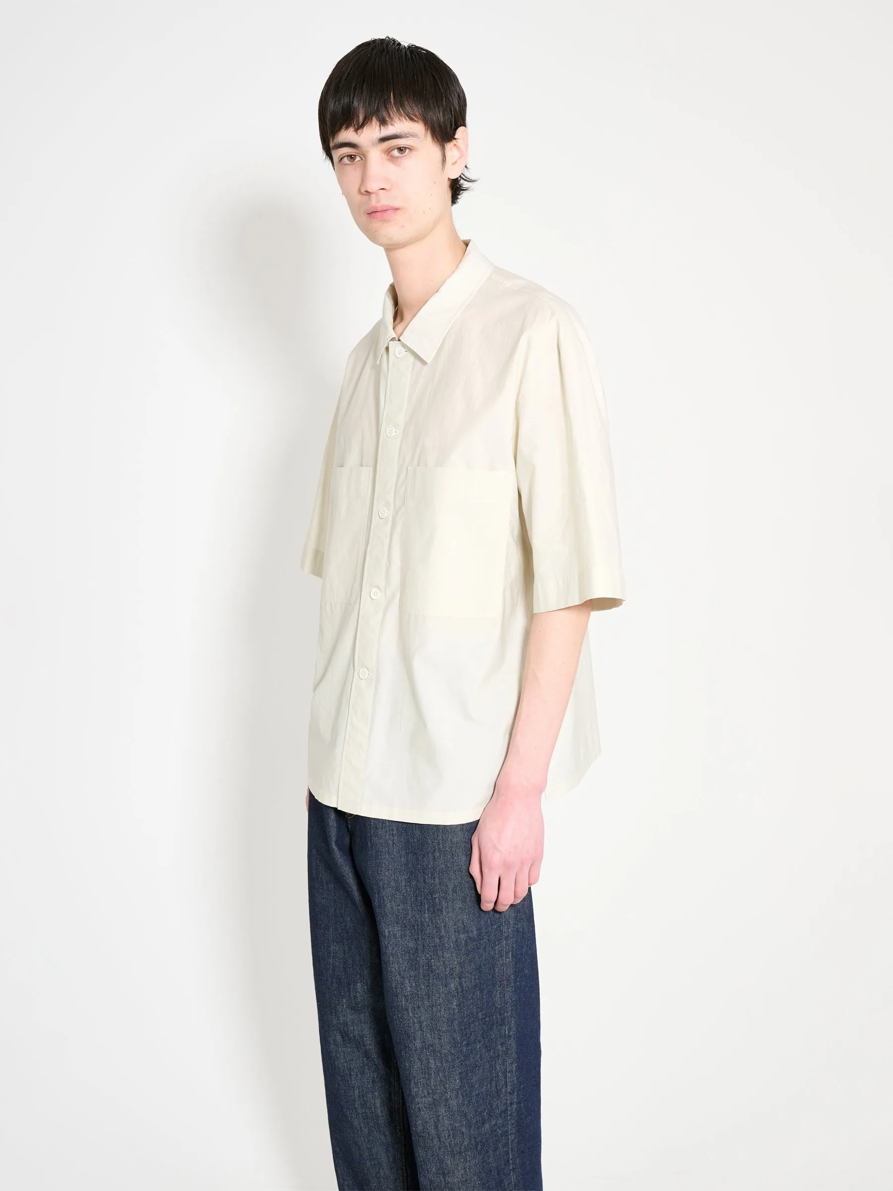 Lemaire Short Sleeve Pyjama Shirt Pale Mastic sold by Tres Bien product image thumbnail 2