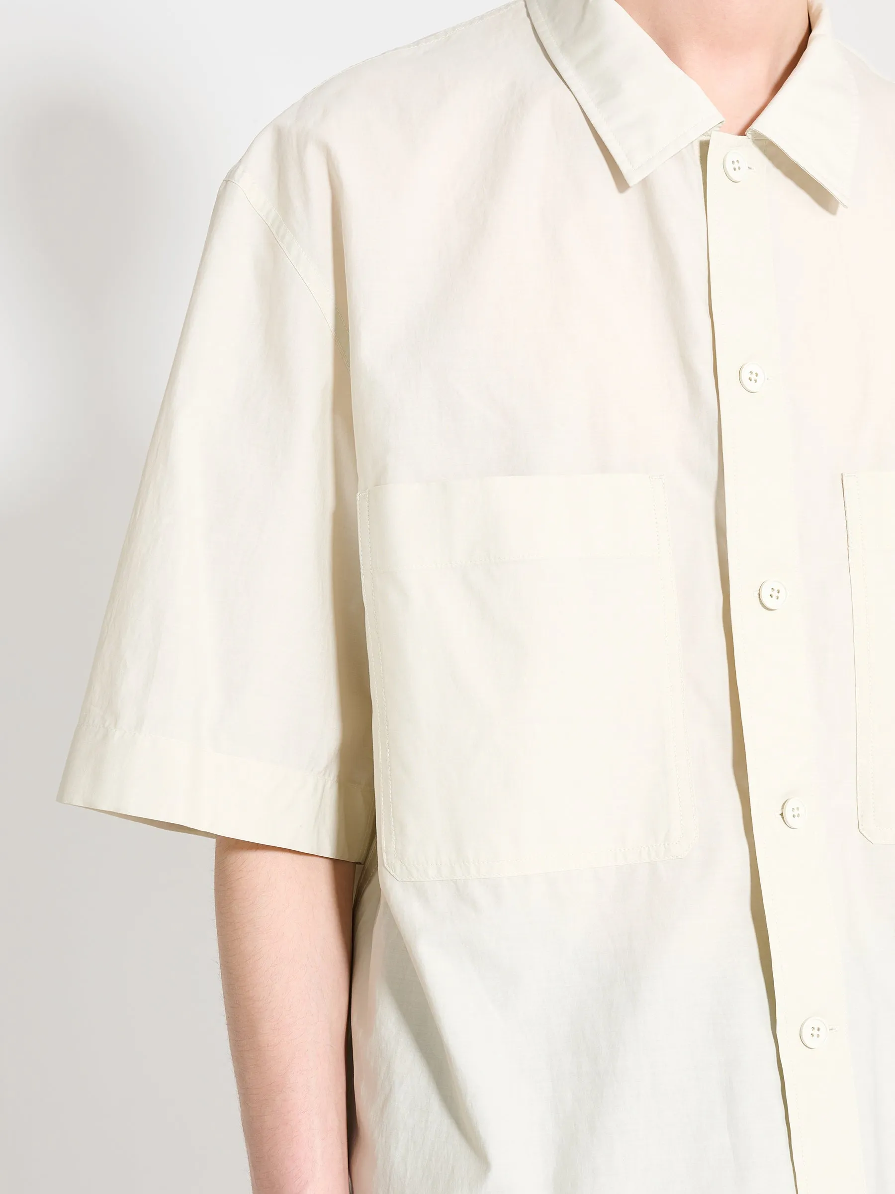 Lemaire Short Sleeve Pyjama Shirt Pale Mastic sold by Tres Bien product image thumbnail 5