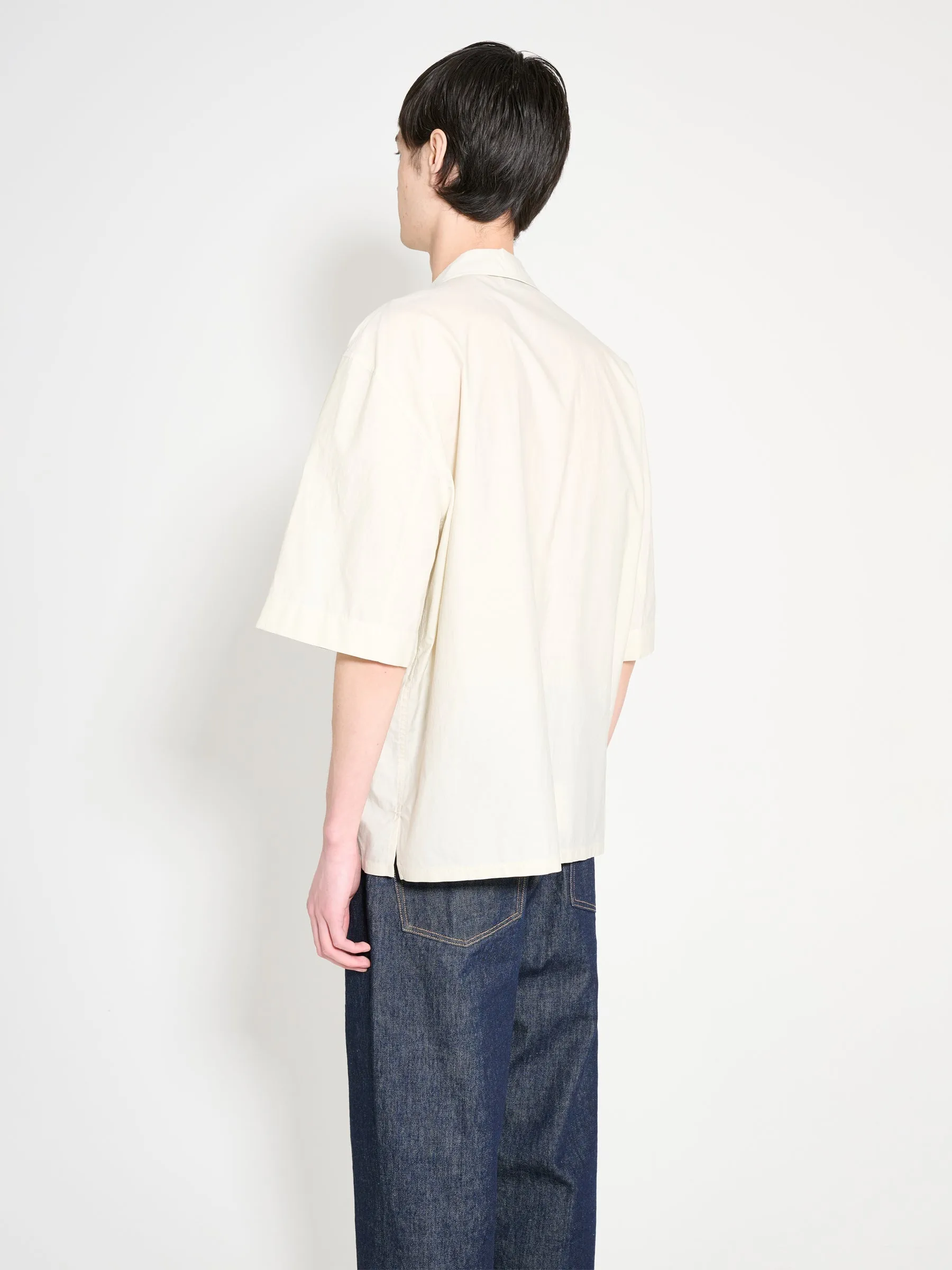 Lemaire Short Sleeve Pyjama Shirt Pale Mastic sold by Tres Bien product image thumbnail 4