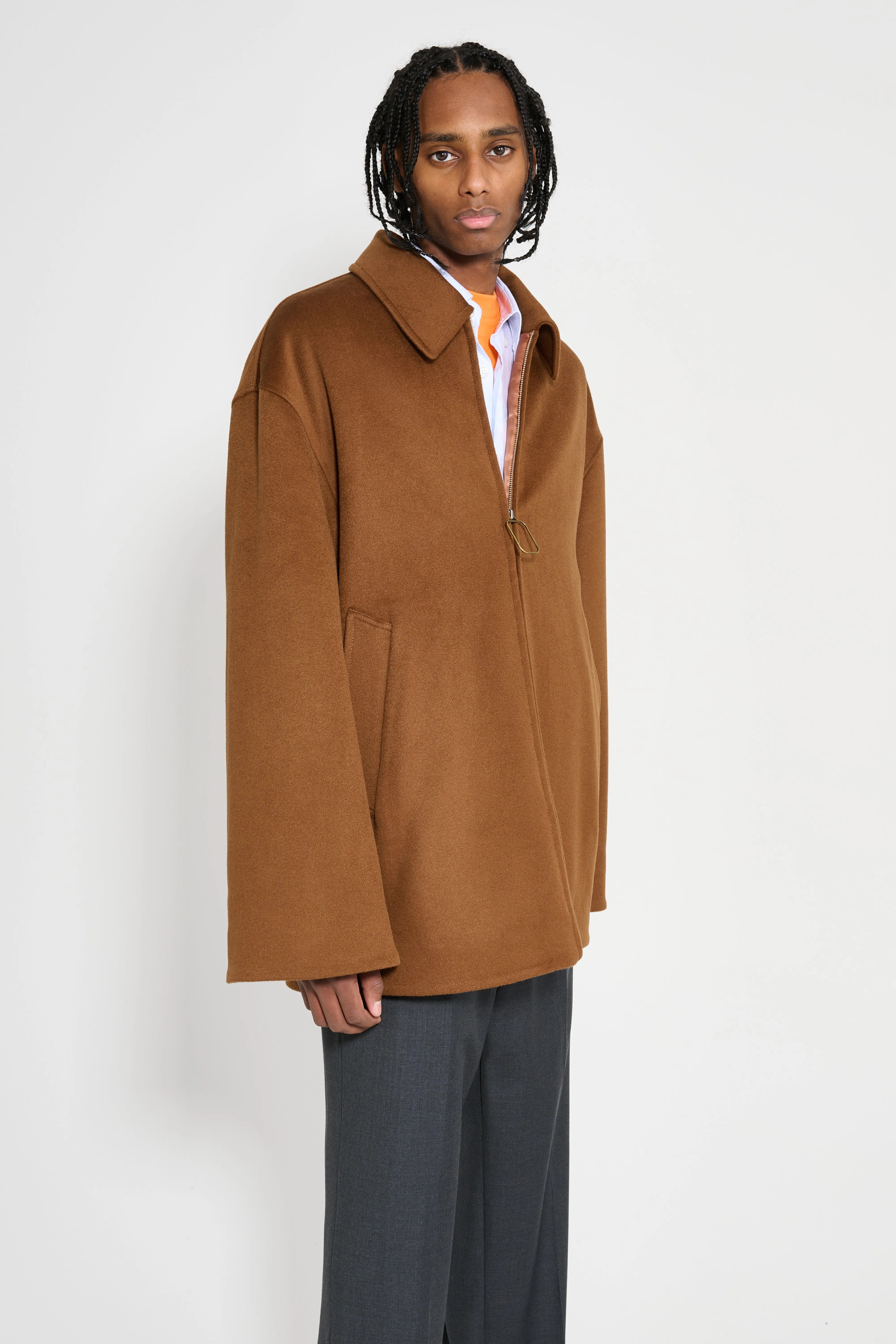 JW Anderson Wire Puller Short Coat Tobacco sold by Tres Bien product image thumbnail 3
