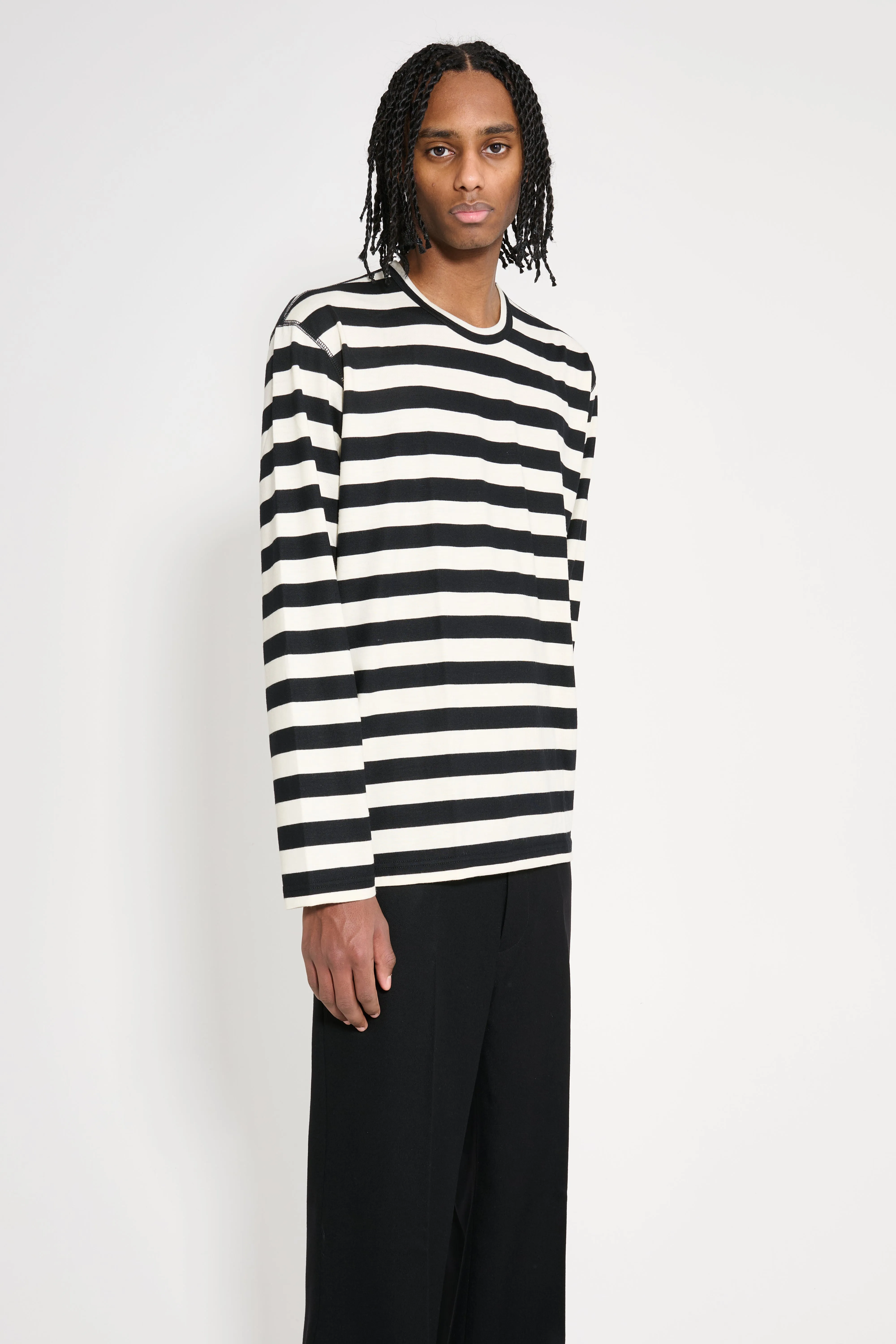 Junya Watanabe MAN Striped Long Sleeve T-shirt Black / White sold by Tres Bien product image thumbnail 3