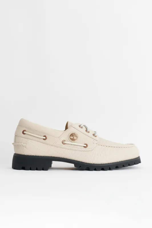 Timberland Vibram Boat Shoe Light Beige Full Grain made by Timberland