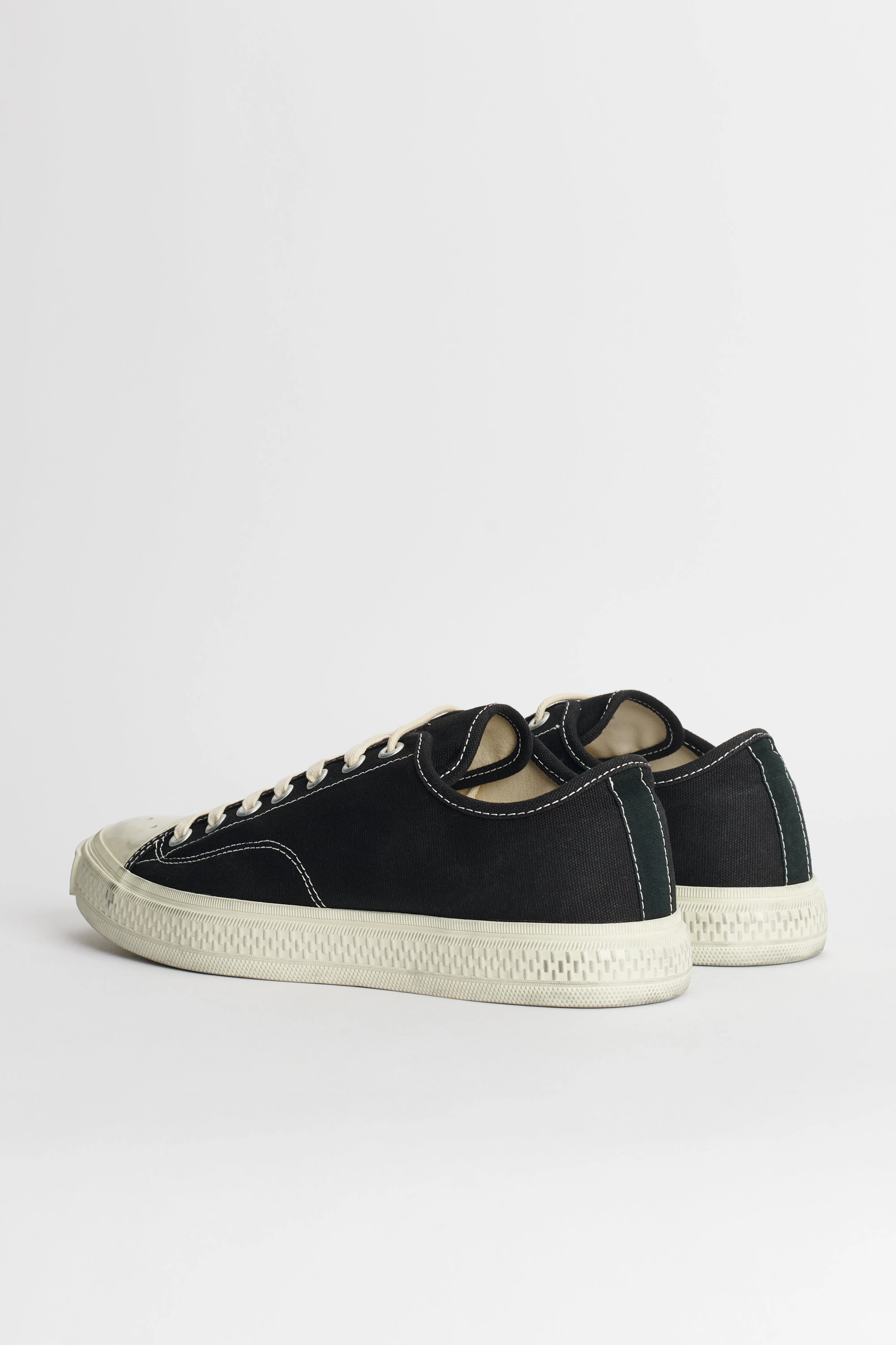 Acne Studios Ballow Soft Tumbled Low Top Sneakers Black / Off White sold by Tres Bien product image thumbnail 4