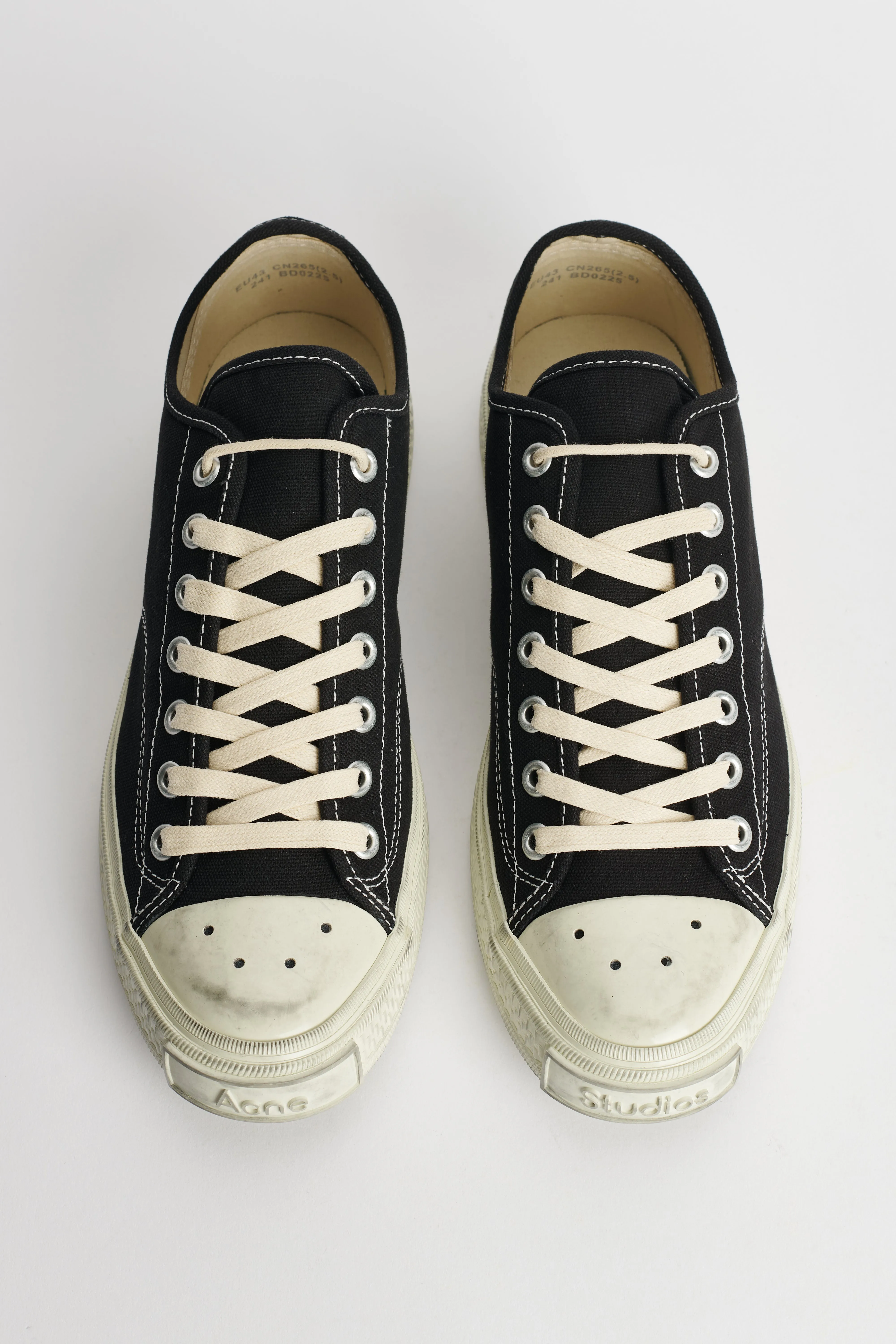 Acne Studios Ballow Soft Tumbled Low Top Sneakers Black / Off White sold by Tres Bien product image thumbnail 5