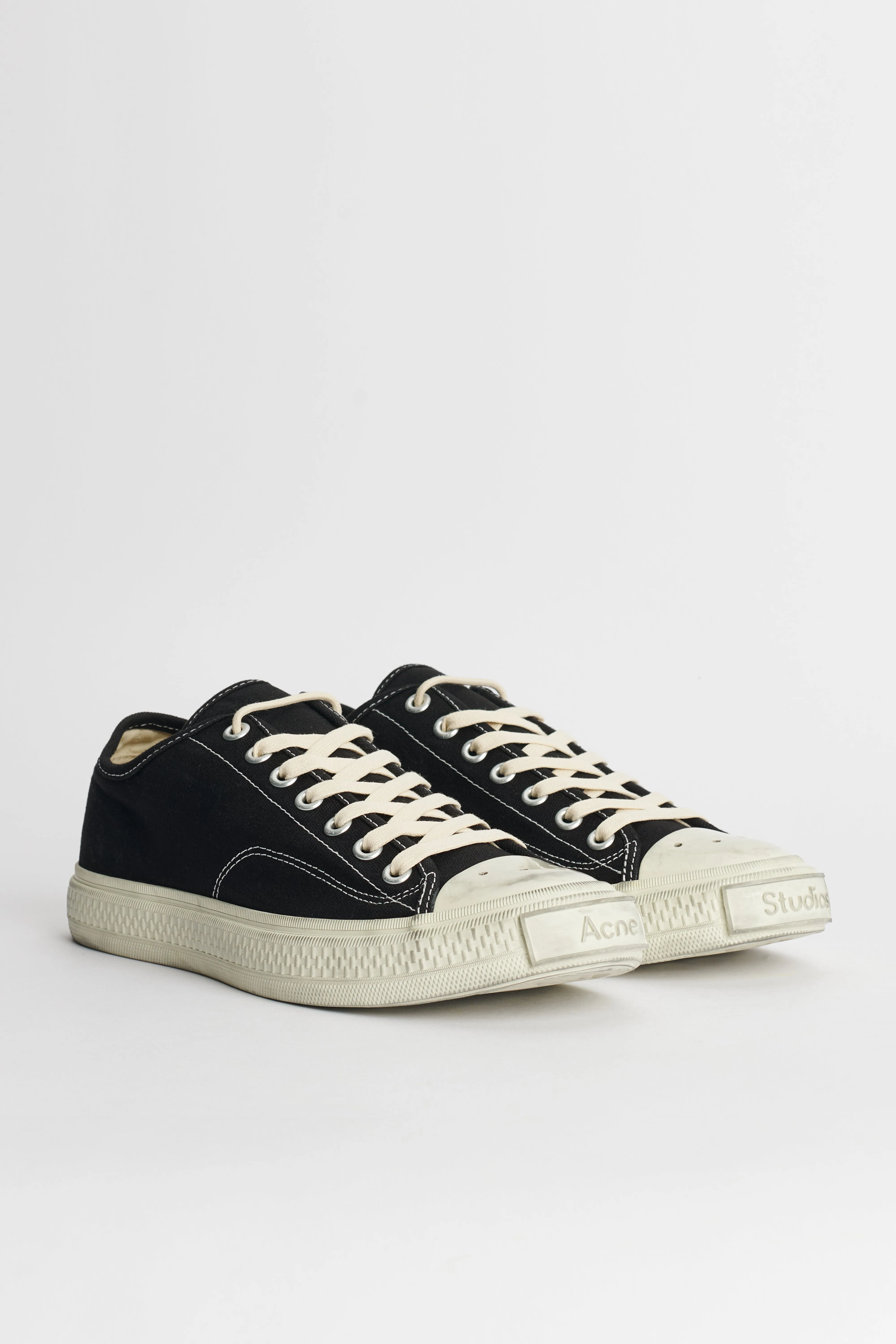 Acne Studios Ballow Soft Tumbled Low Top Sneakers Black / Off White sold by Tres Bien product image thumbnail 3