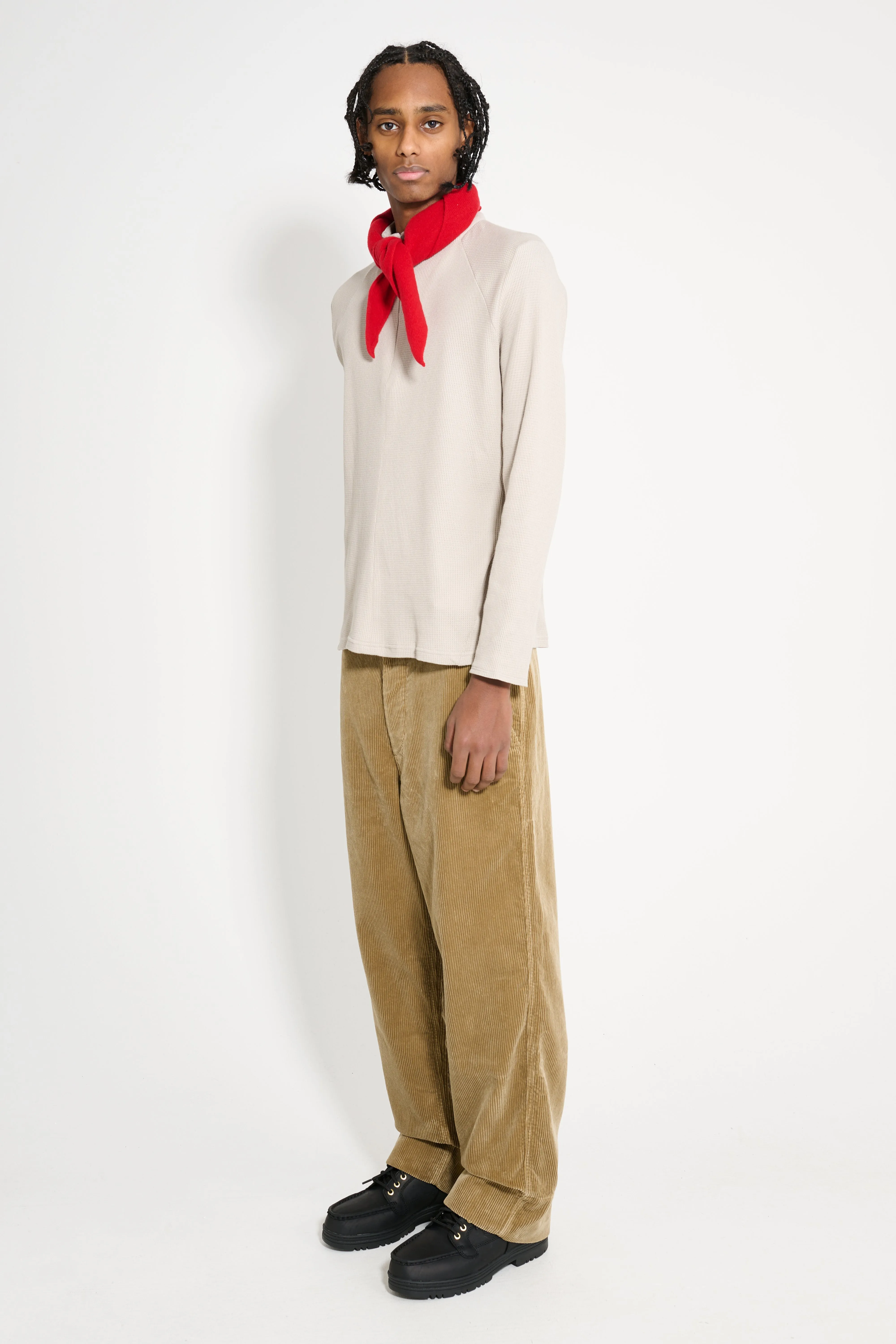 Margaret Howell MHL Wide Waistband Trouser Heavy Corduroy Off Putty sold by Tres Bien product image thumbnail 5