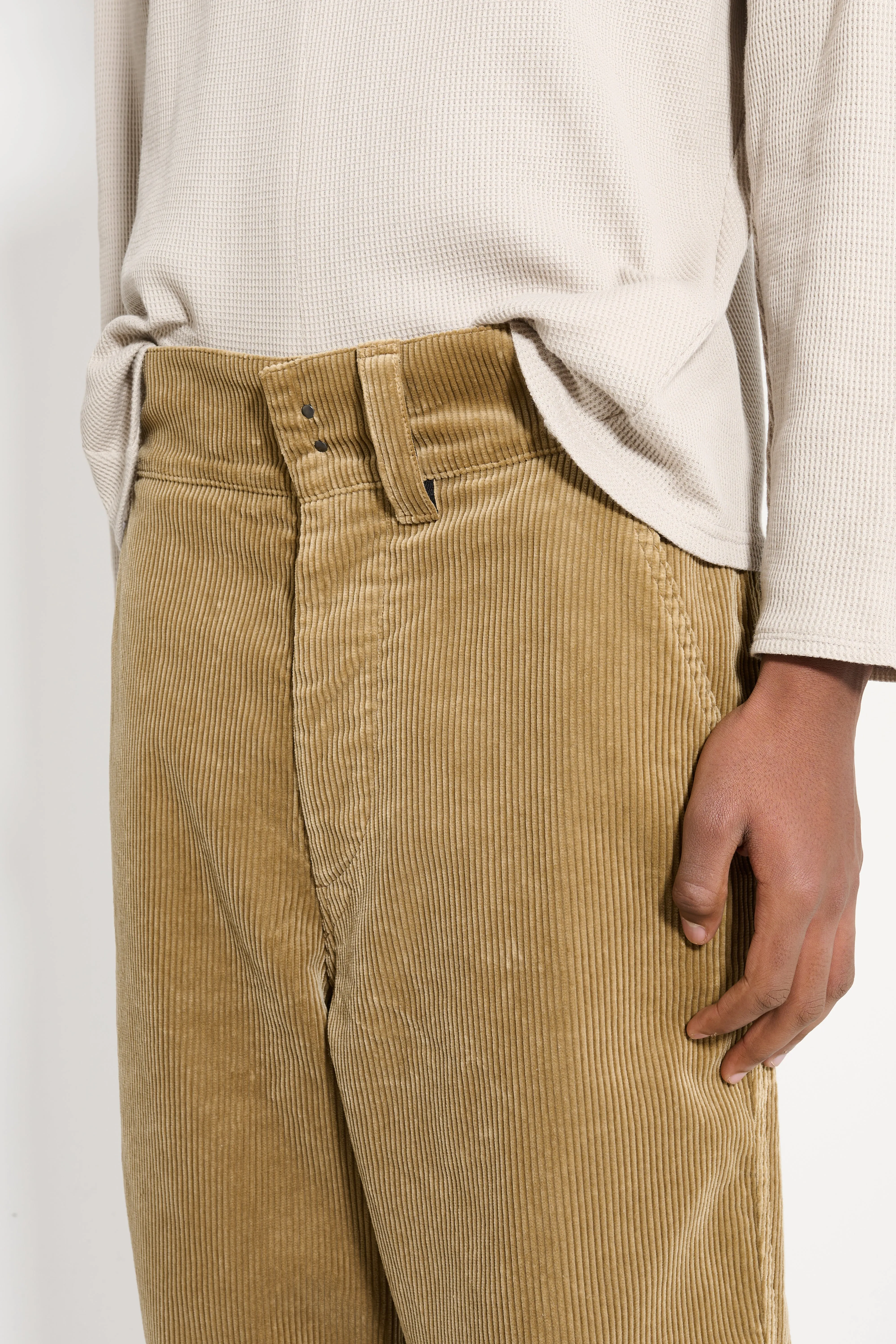 Margaret Howell MHL Wide Waistband Trouser Heavy Corduroy Off Putty sold by Tres Bien product image thumbnail 3