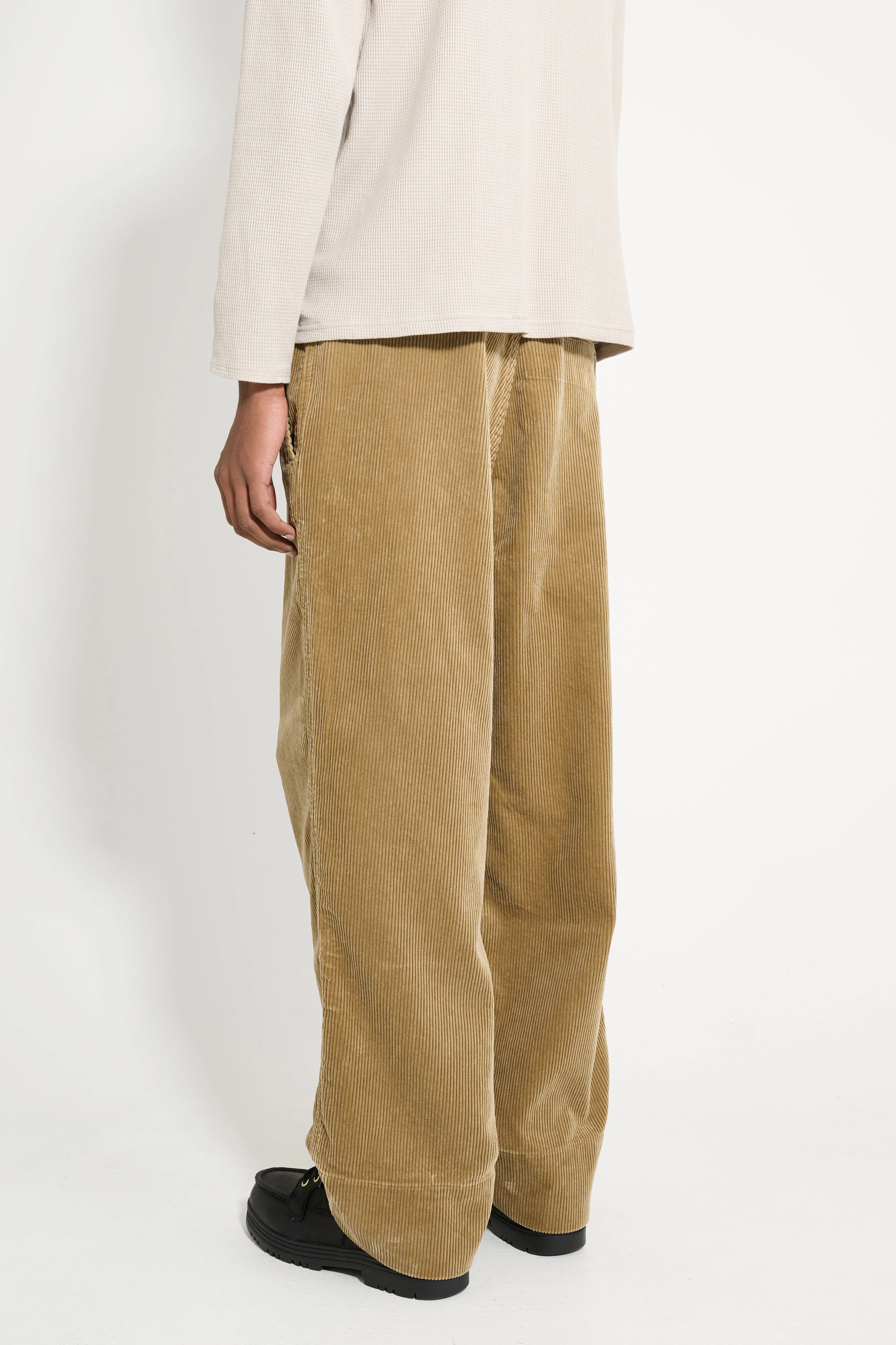 Margaret Howell MHL Wide Waistband Trouser Heavy Corduroy Off Putty sold by Tres Bien product image thumbnail 2
