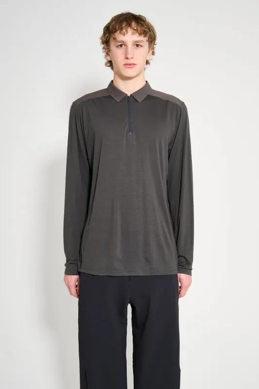 Veilance Dromos Tech Polo - Black | Parallel