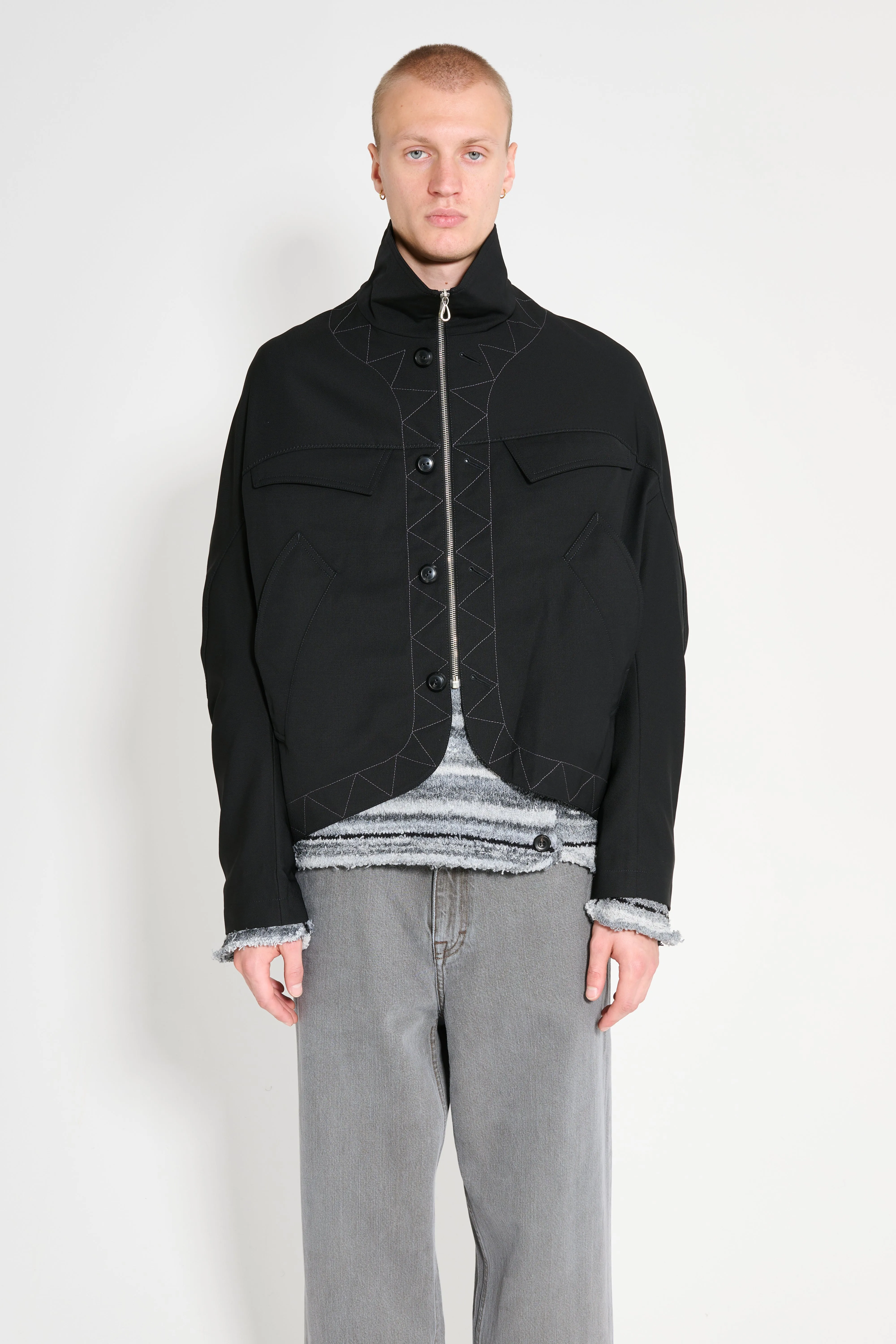 Kiko Kostadinov Jacklight Jacket Crow Black sold by Tres Bien