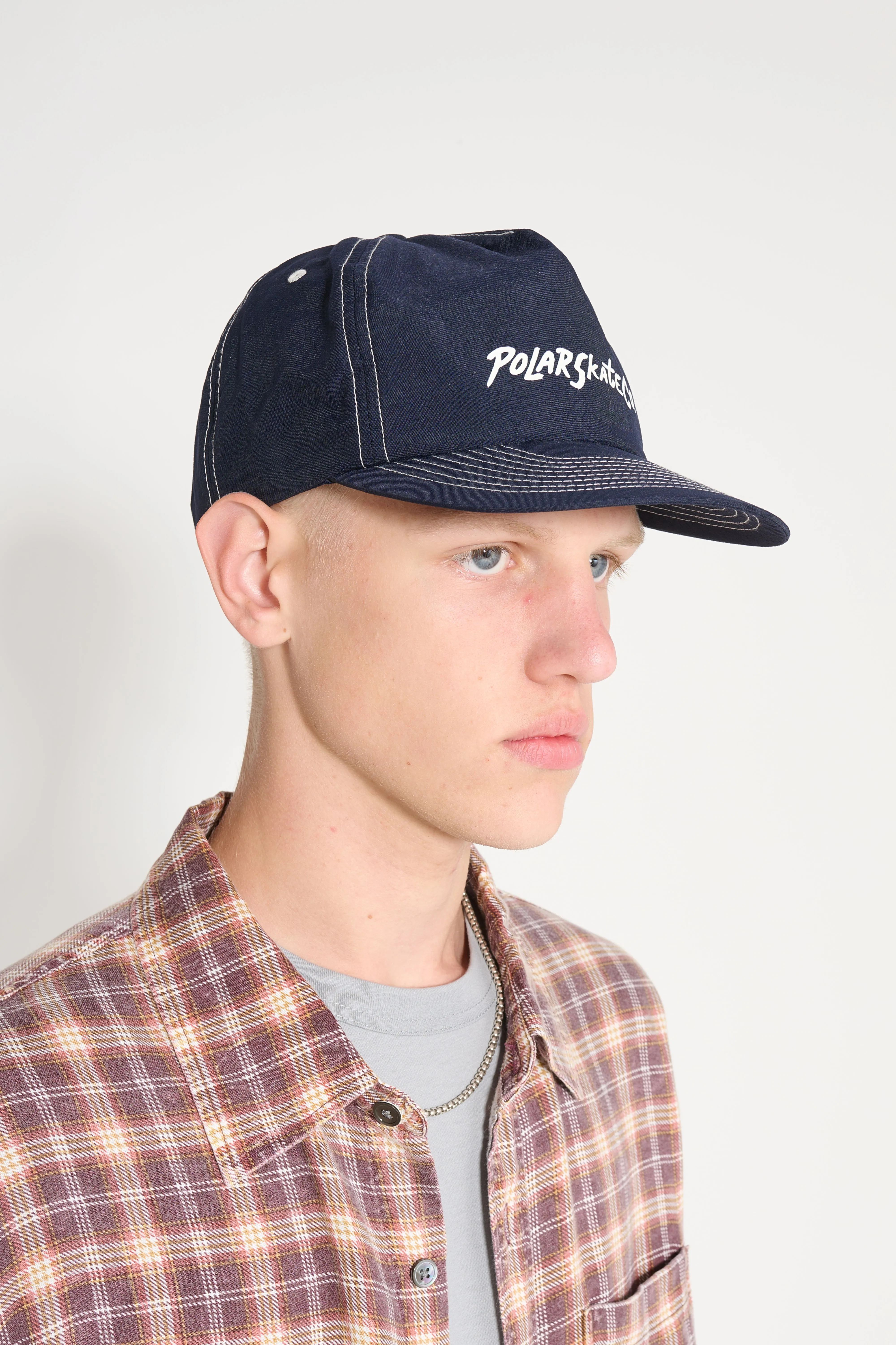 Polar Skate Co. Surf Logo Earl Cap Navy sold by Tres Bien product image thumbnail 3