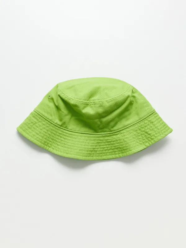 Stüssy Crown Applique Bucket Hat Lime made by Stussy