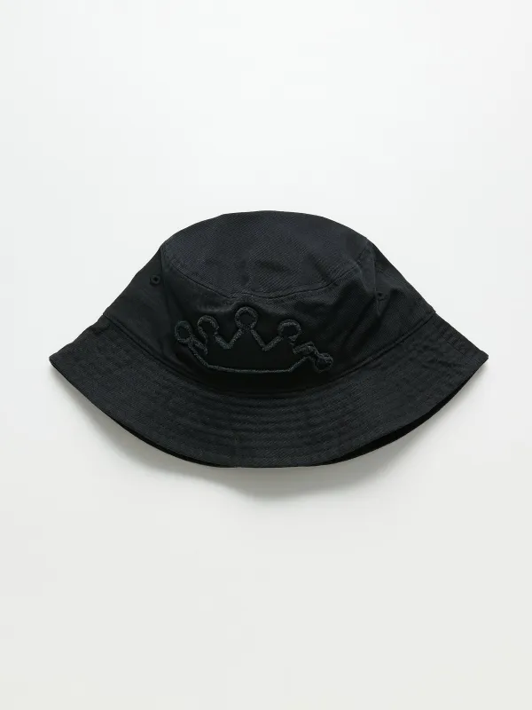 Stüssy Crown Applique Bucket Hat Black sold by Tres Bien
