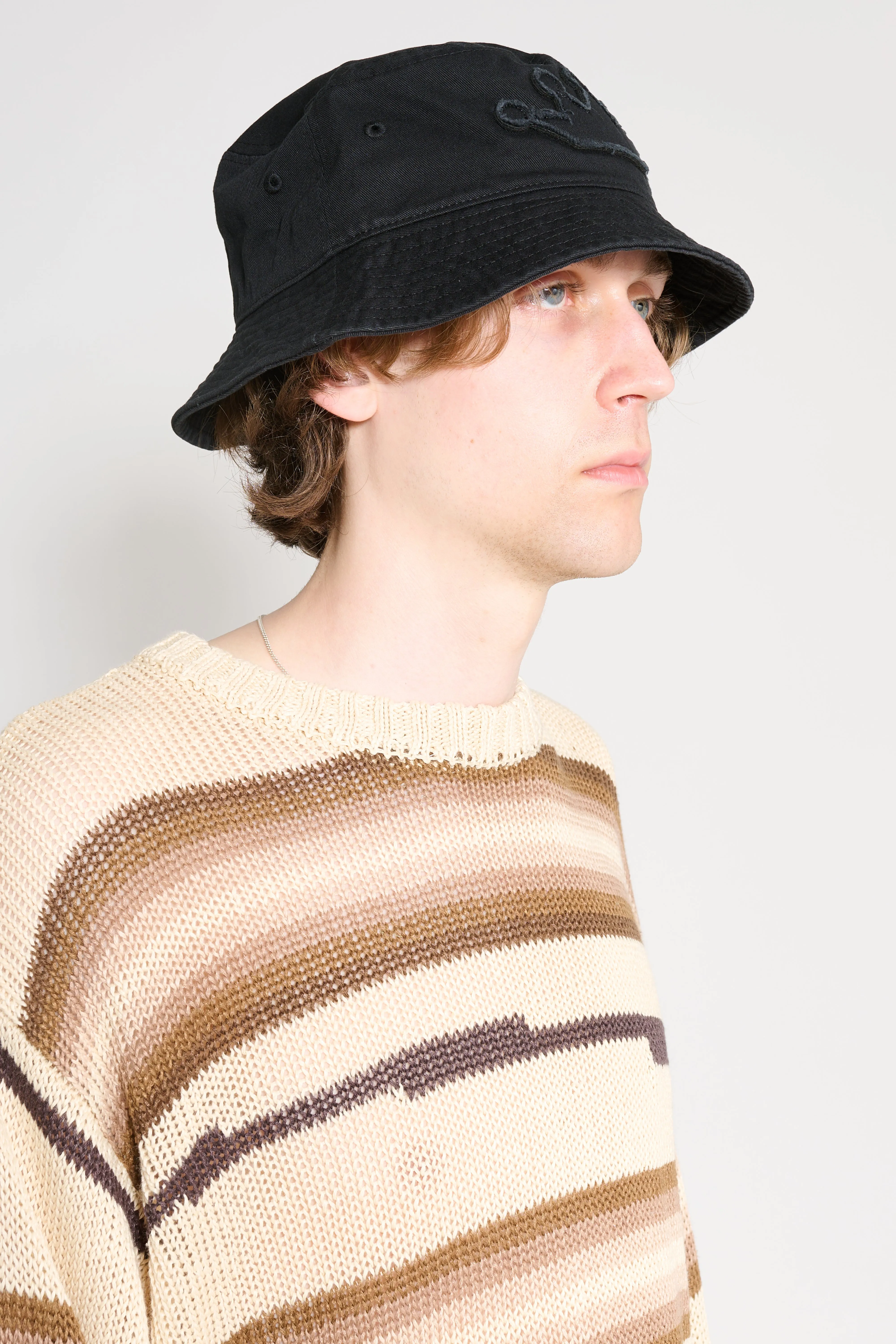 Stüssy Crown Applique Bucket Hat Black sold by Tres Bien product image thumbnail 3