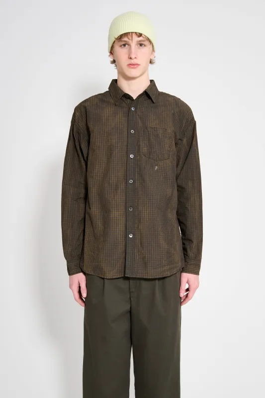 Stüssy Classic LS Shirt Sprayed Tan sold by Tres Bien