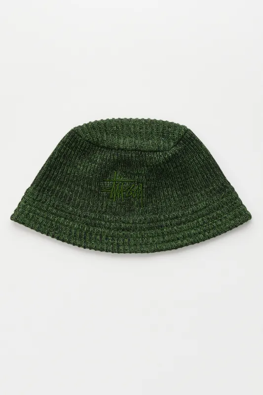 Stüssy Bucket Hat Multi Knit Green made by Stussy