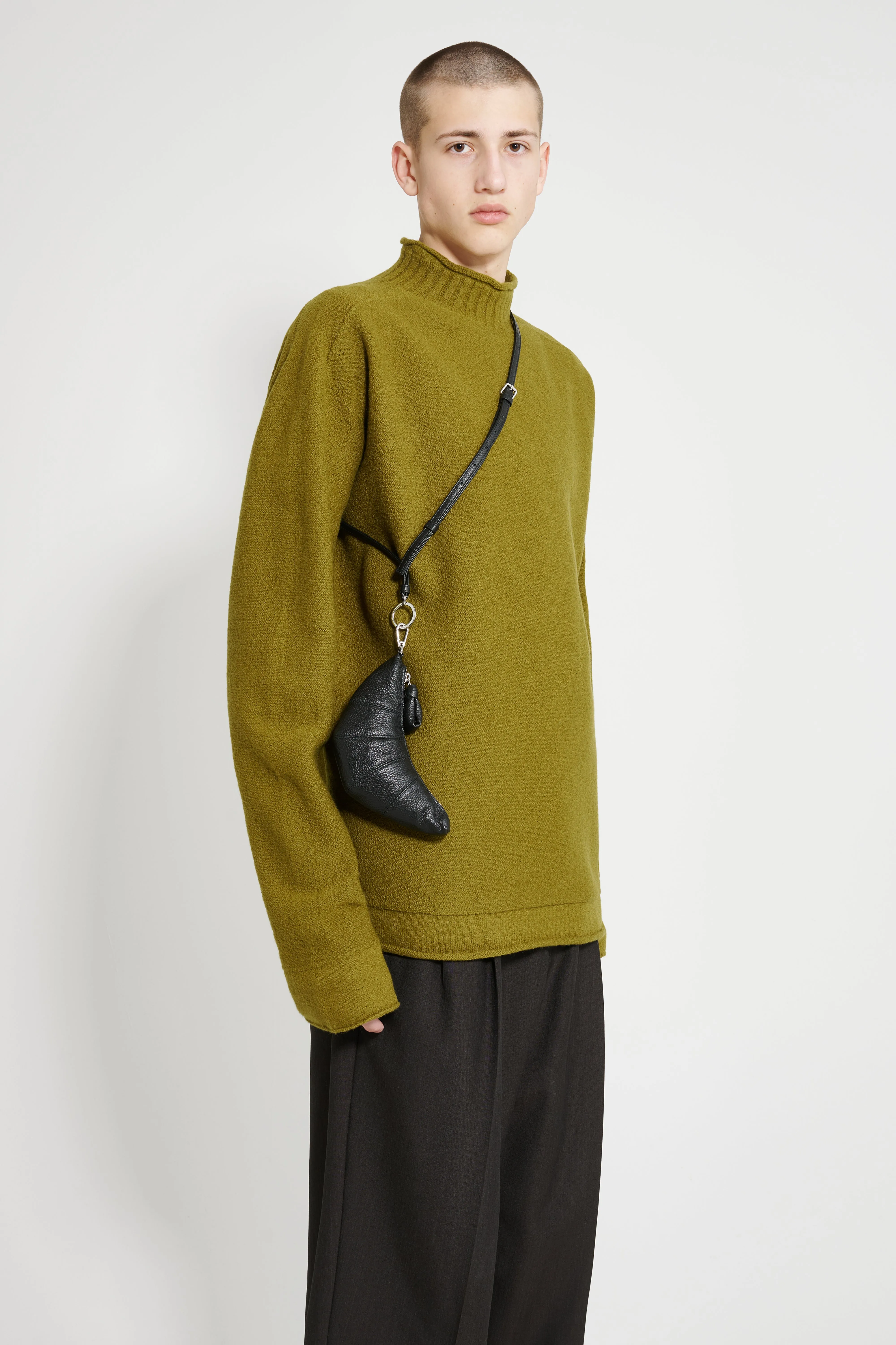 Lemaire Crossbody Croissant Coin Purse Black sold by Tres Bien product image thumbnail 3