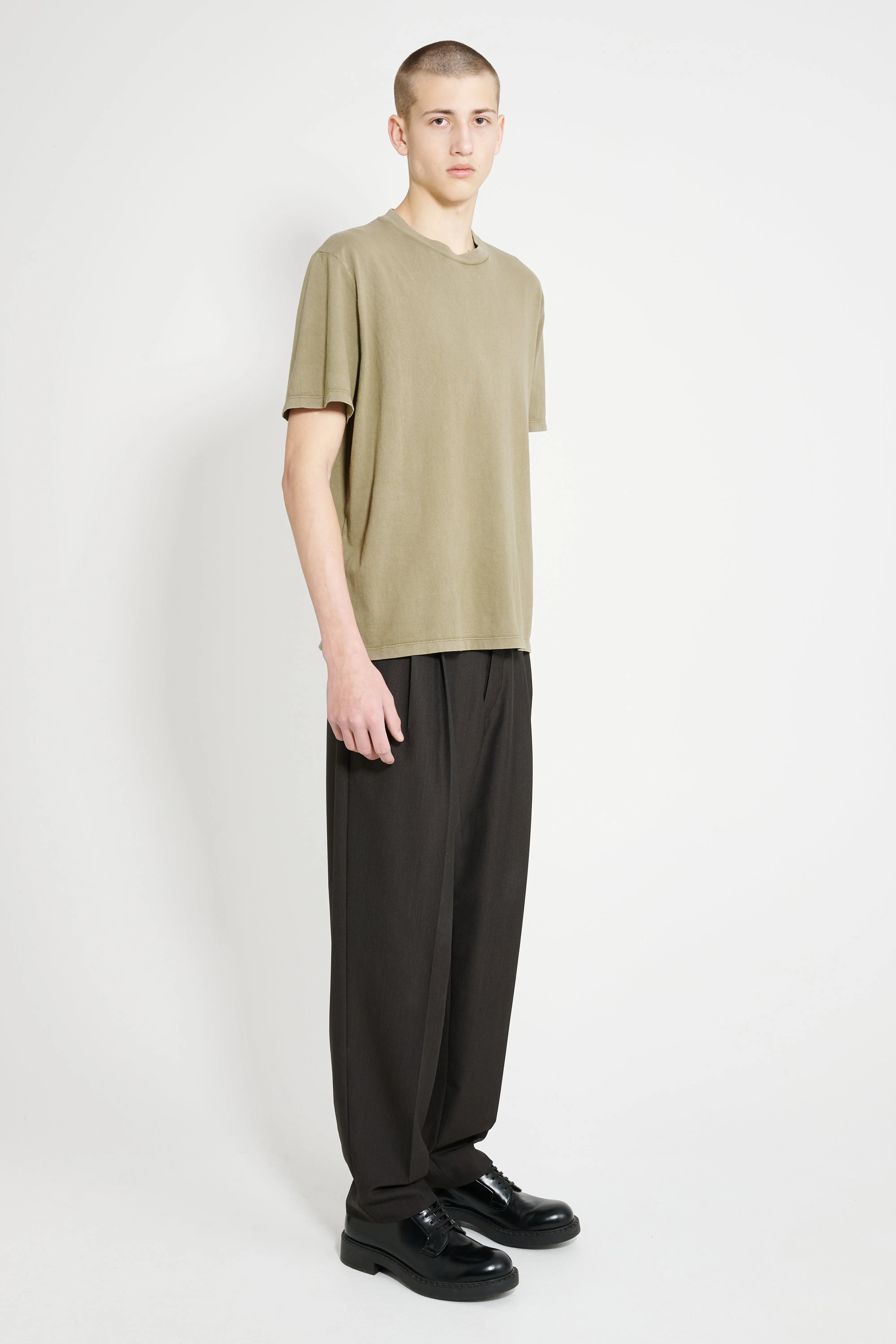Lemaire Pleated Pants Dark Espresso Melange sold by Tres Bien product image thumbnail 5